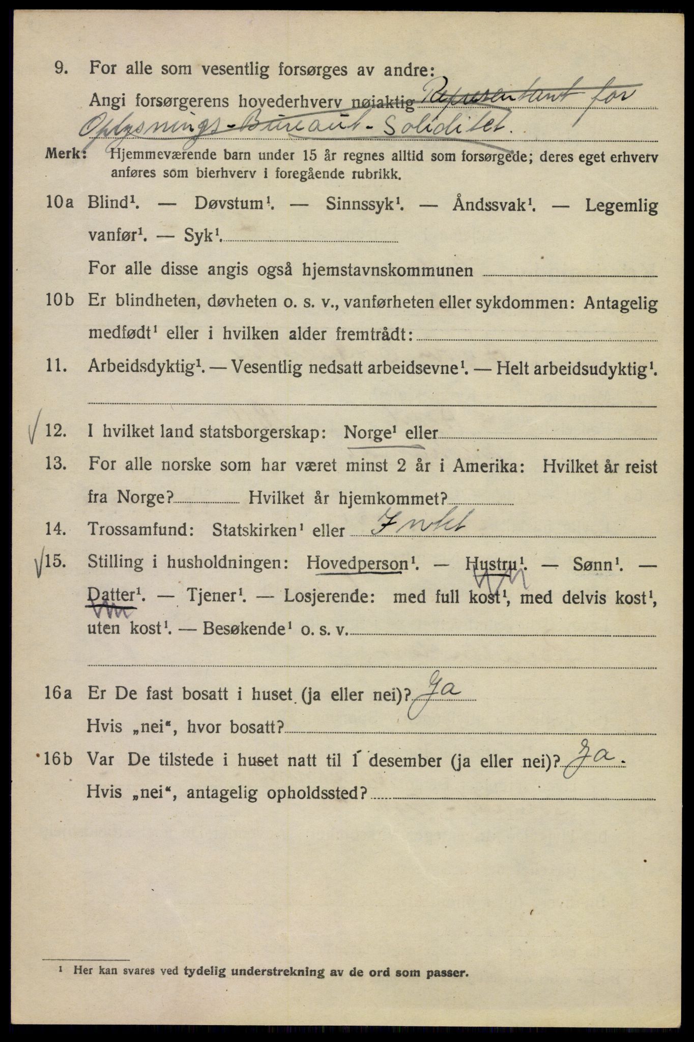 SAO, 1920 census for Kristiania, 1920, p. 537738