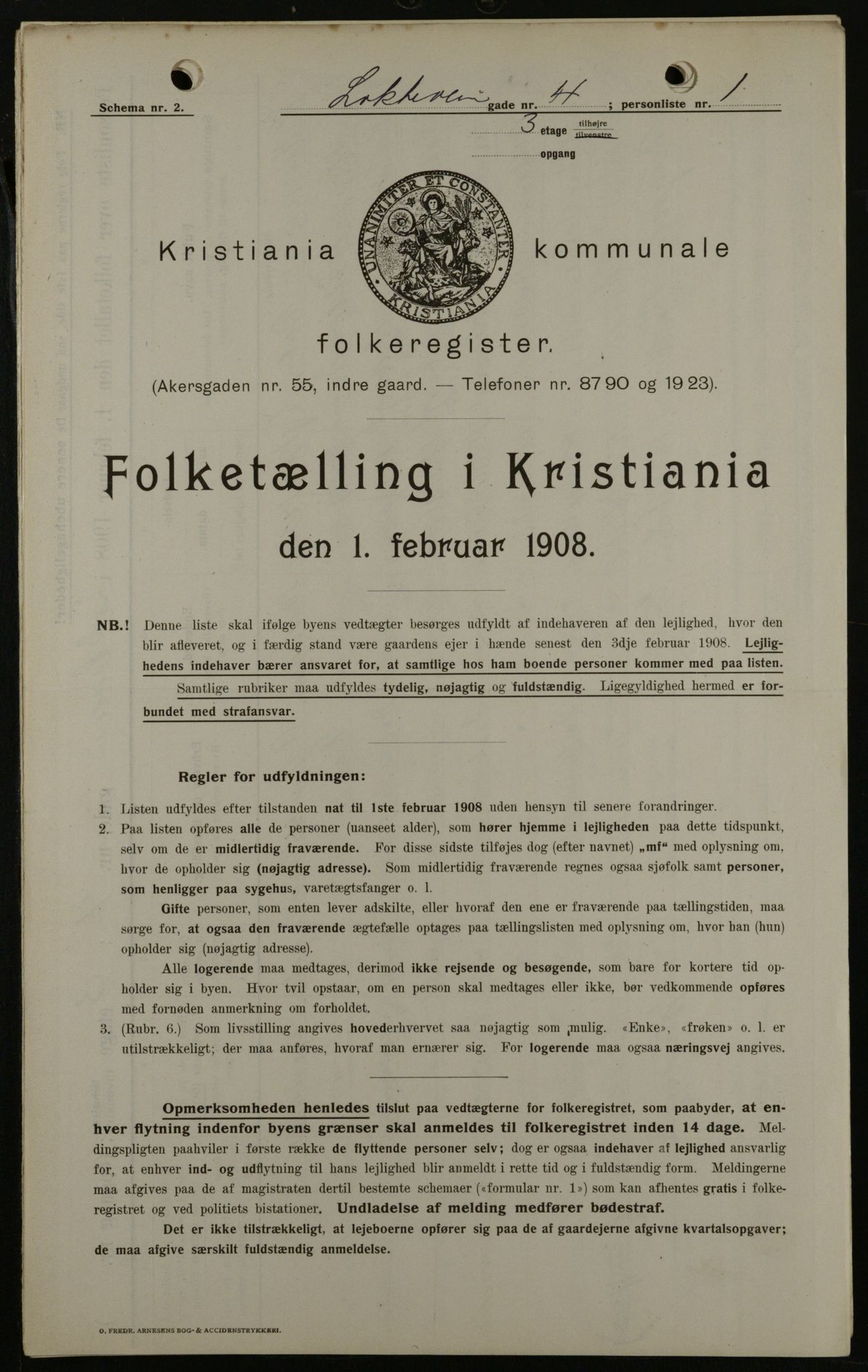 OBA, Municipal Census 1908 for Kristiania, 1908, p. 52528