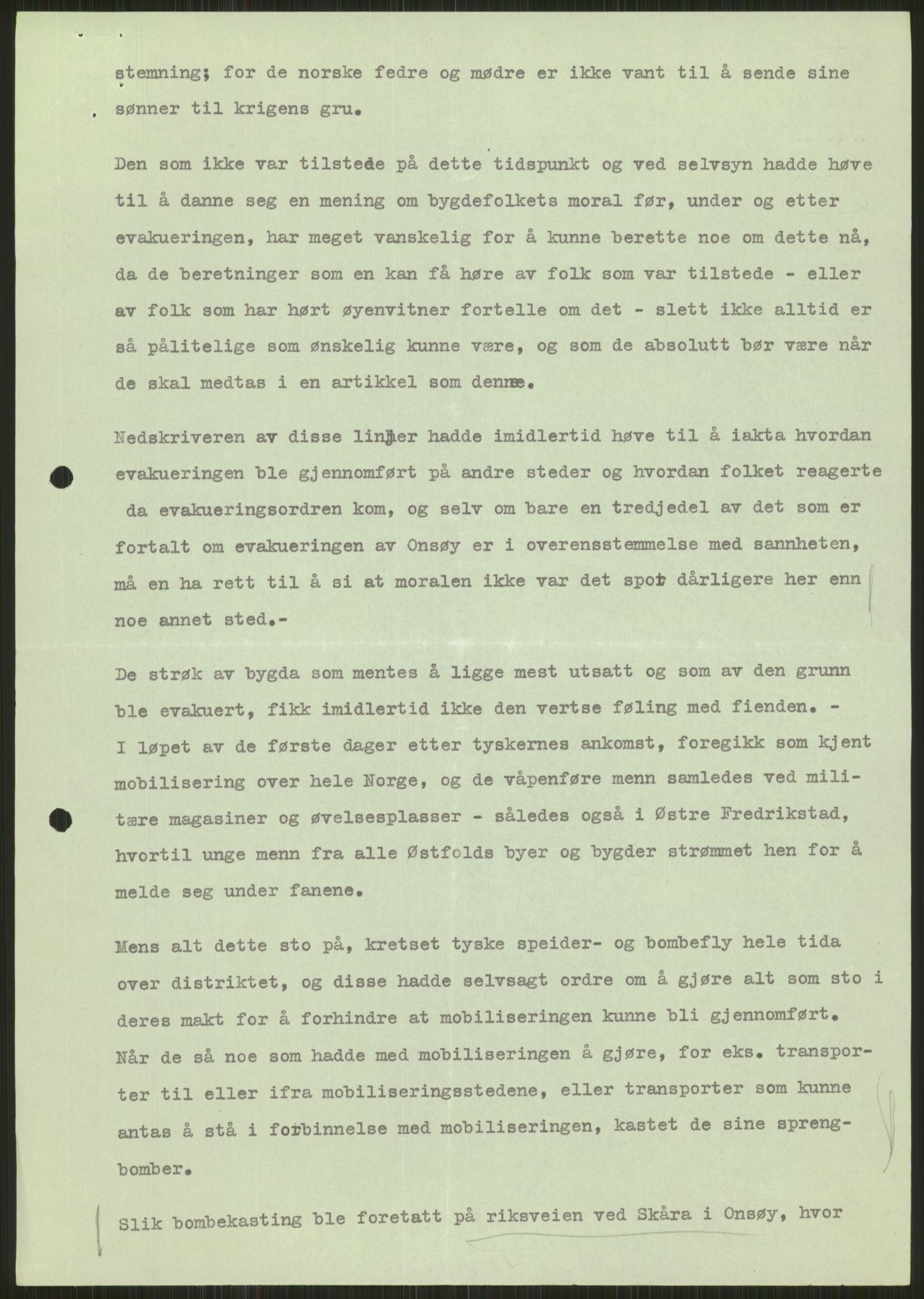 Forsvaret, Forsvarets krigshistoriske avdeling, AV/RA-RAFA-2017/Y/Ya/L0013: II-C-11-31 - Fylkesmenn.  Rapporter om krigsbegivenhetene 1940., 1940, p. 114