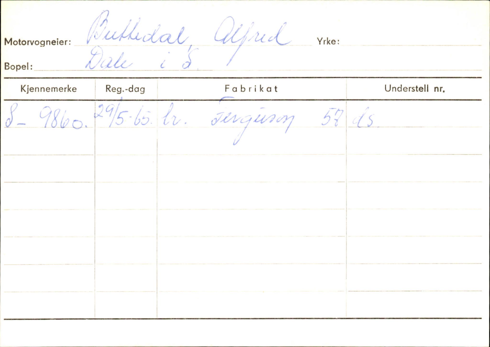 Statens vegvesen, Sogn og Fjordane vegkontor, SAB/A-5301/4/F/L0125: Eigarregister Sogndal V-Å. Aurland A-Å. Fjaler A-N, 1945-1975, p. 1518