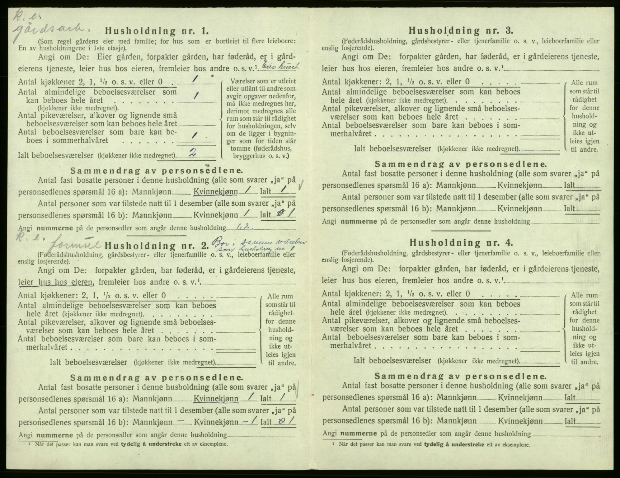 SAB, 1920 census for Fitjar, 1920, p. 741