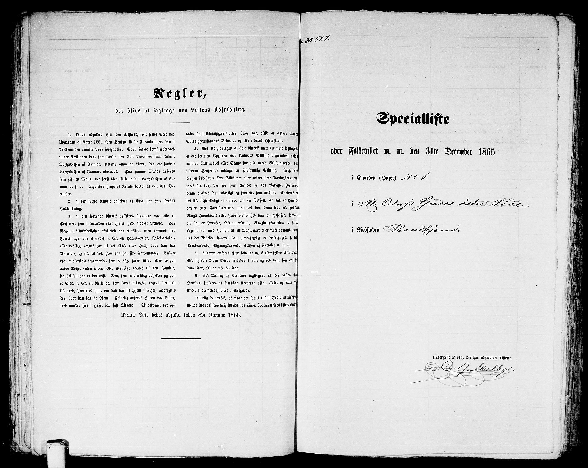 RA, 1865 census for Trondheim, 1865, p. 1222