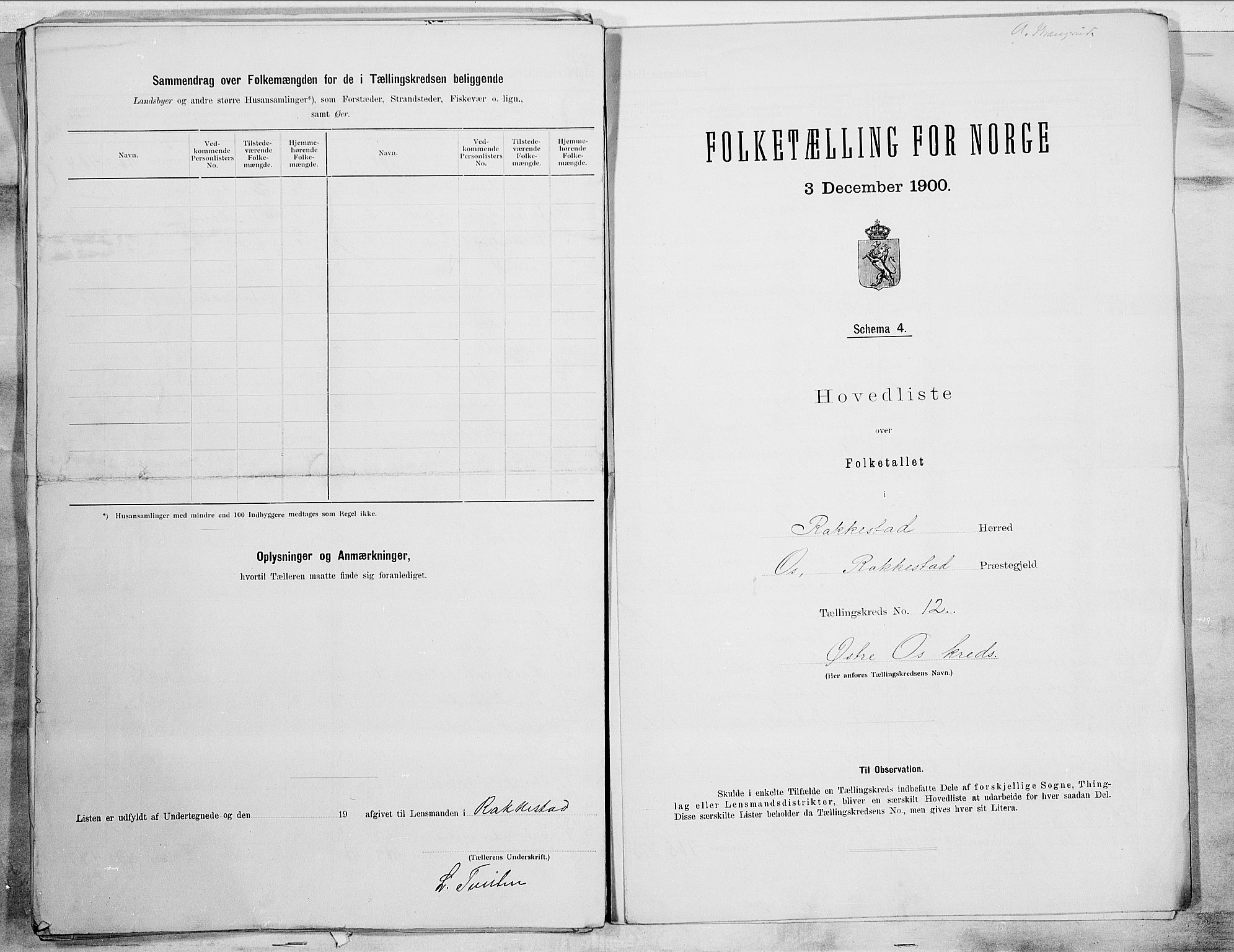 SAO, 1900 census for Rakkestad, 1900, p. 32