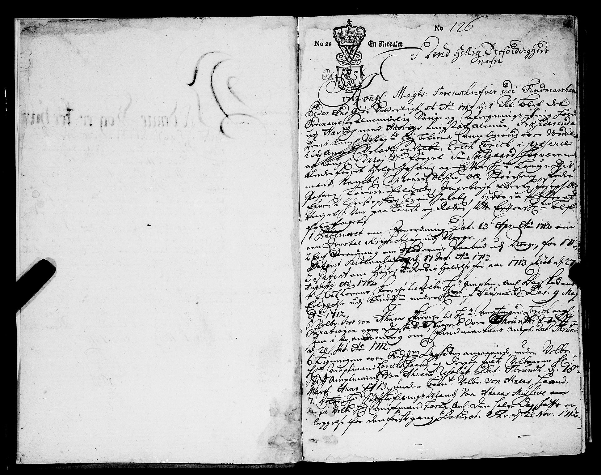 Finnmark sorenskriveri, SATØ/S-0053/F/Fa/L0035: Justisprotokoller, 1713-1718, p. 0b-1a