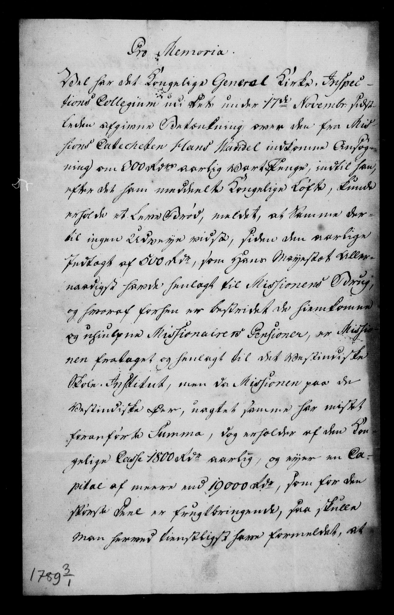 Generalkirkeinspektionskollegiet, DRA/A-0008/F4-08/F4-08-21: Indkomne sager, 1789-1791