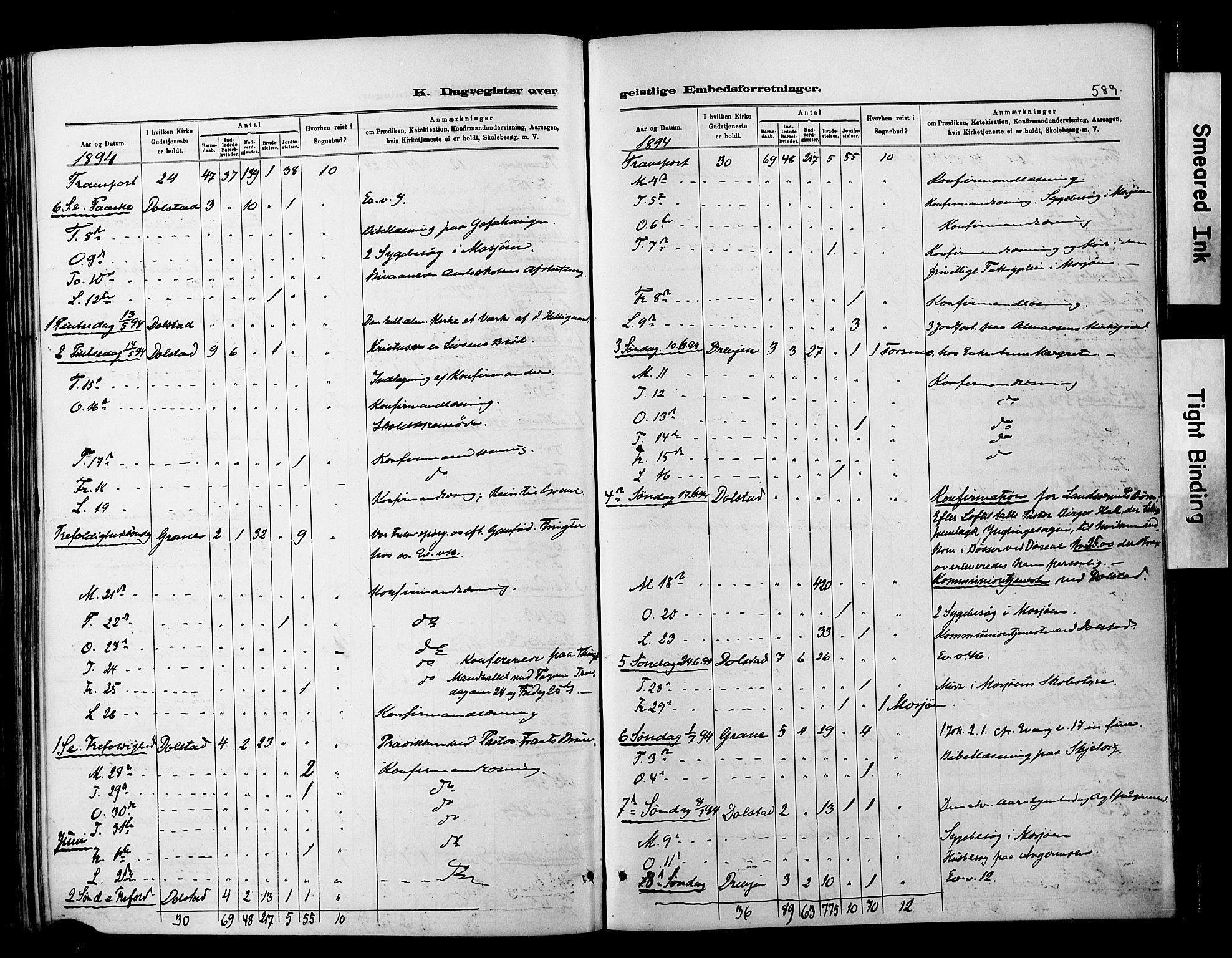 Ministerialprotokoller, klokkerbøker og fødselsregistre - Nordland, AV/SAT-A-1459/820/L0295: Parish register (official) no. 820A16, 1880-1896, p. 589