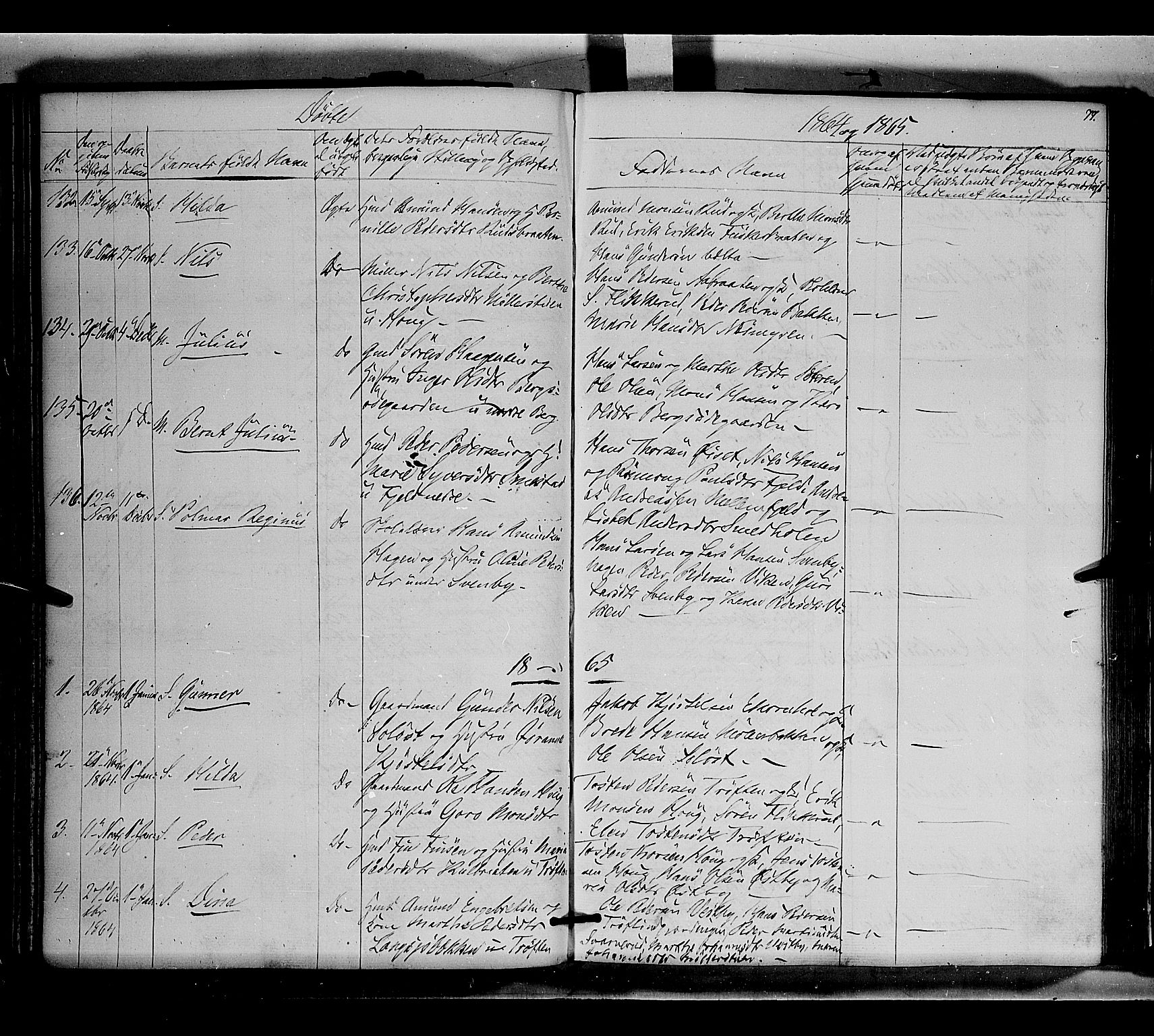 Nord-Odal prestekontor, SAH/PREST-032/H/Ha/Haa/L0003: Parish register (official) no. 3, 1851-1865, p. 77