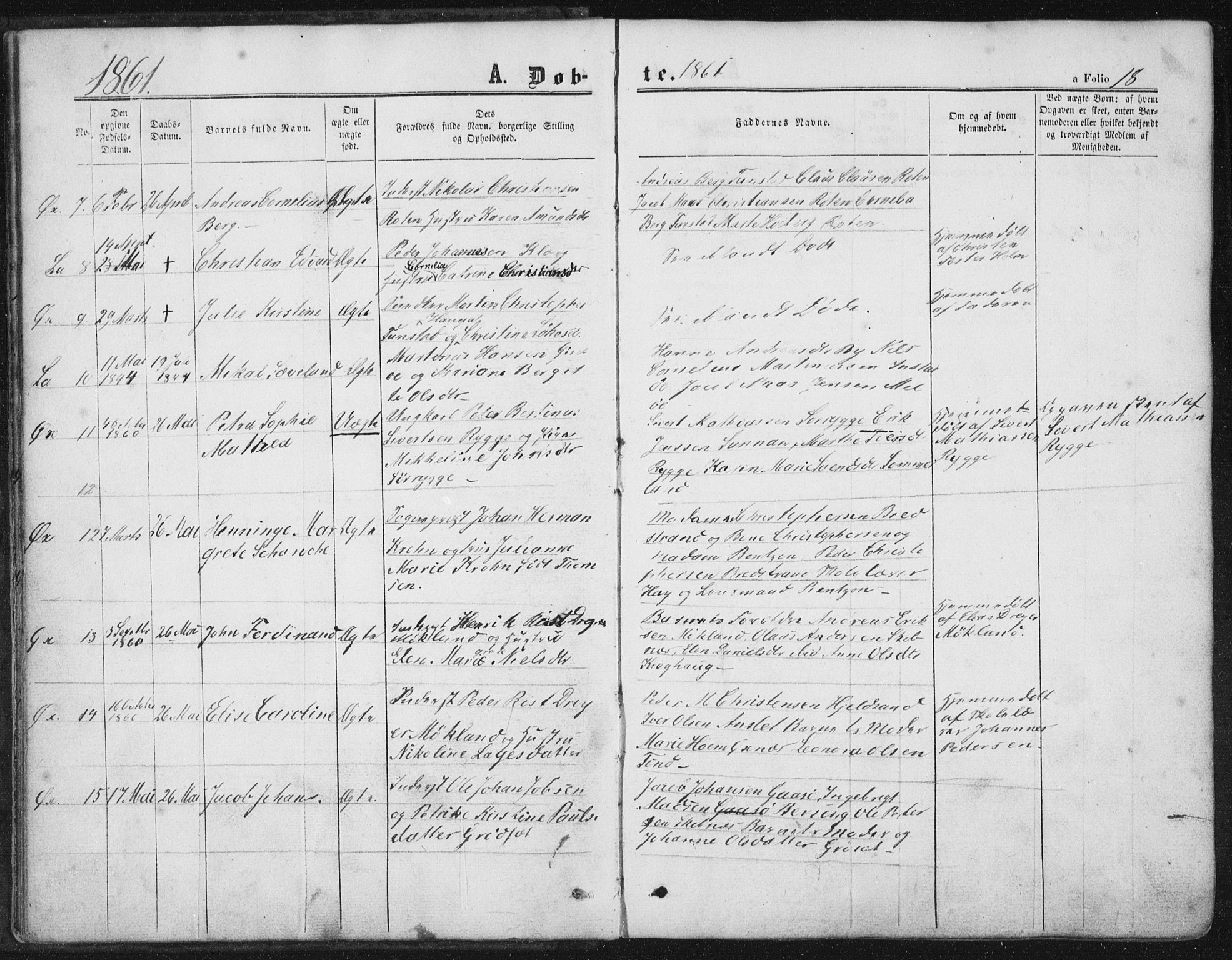 Ministerialprotokoller, klokkerbøker og fødselsregistre - Nordland, AV/SAT-A-1459/893/L1333: Parish register (official) no. 893A06, 1858-1866, p. 18