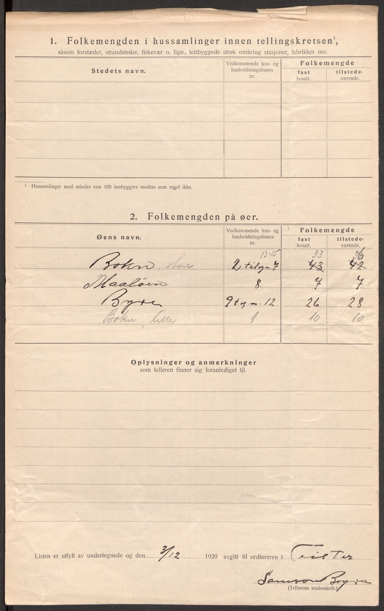 SAST, 1920 census for Fister, 1920, p. 22