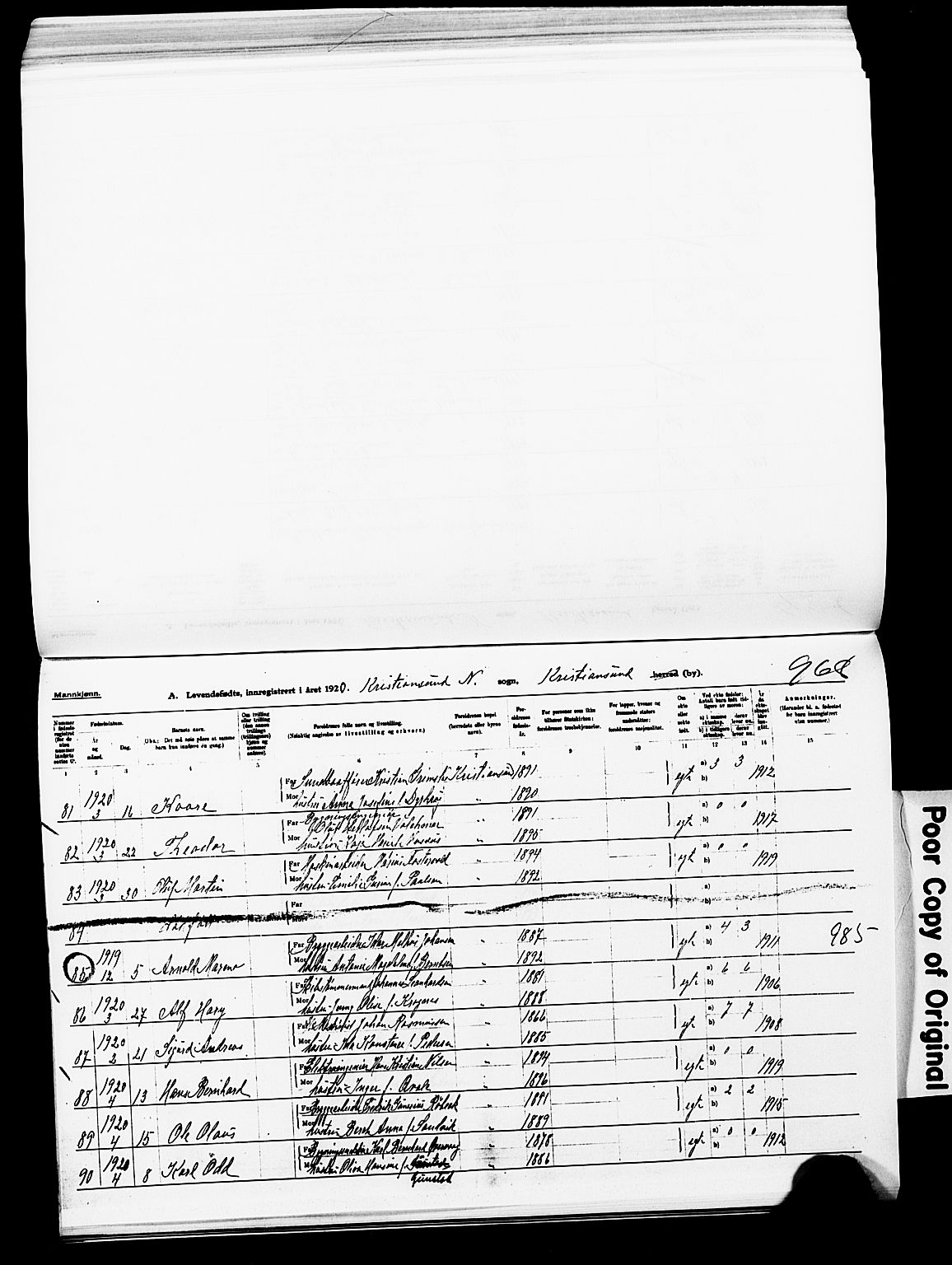 Ministerialprotokoller, klokkerbøker og fødselsregistre - Møre og Romsdal, AV/SAT-A-1454/572/L0861: Parish register (official) no. 572D05, 1913-1920