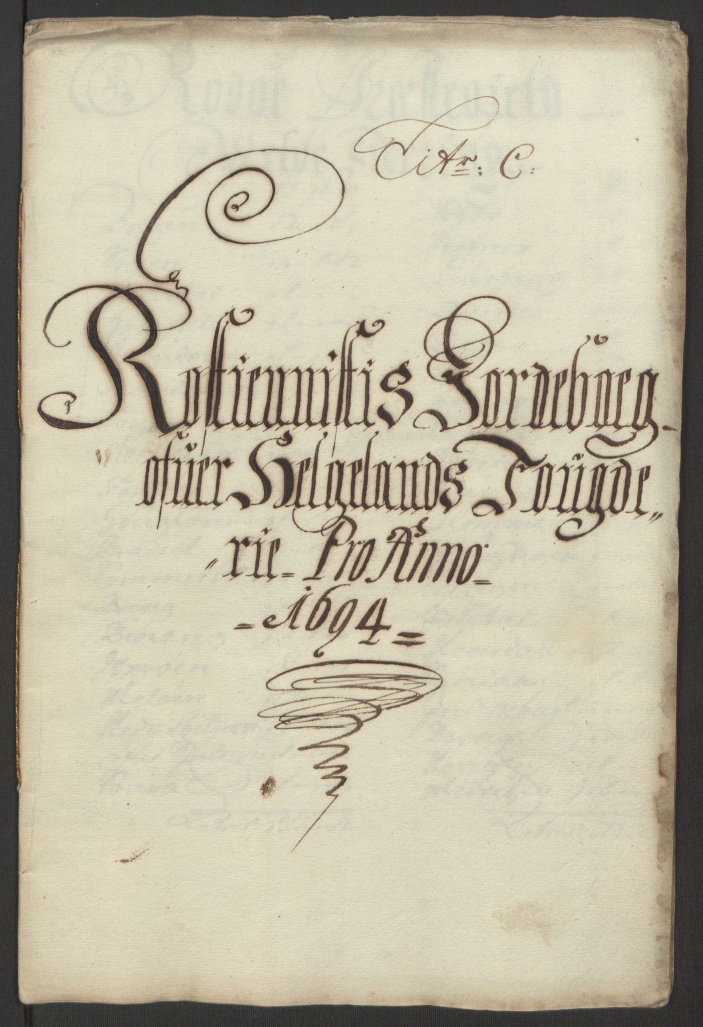 Rentekammeret inntil 1814, Reviderte regnskaper, Fogderegnskap, RA/EA-4092/R65/L4505: Fogderegnskap Helgeland, 1693-1696, p. 229