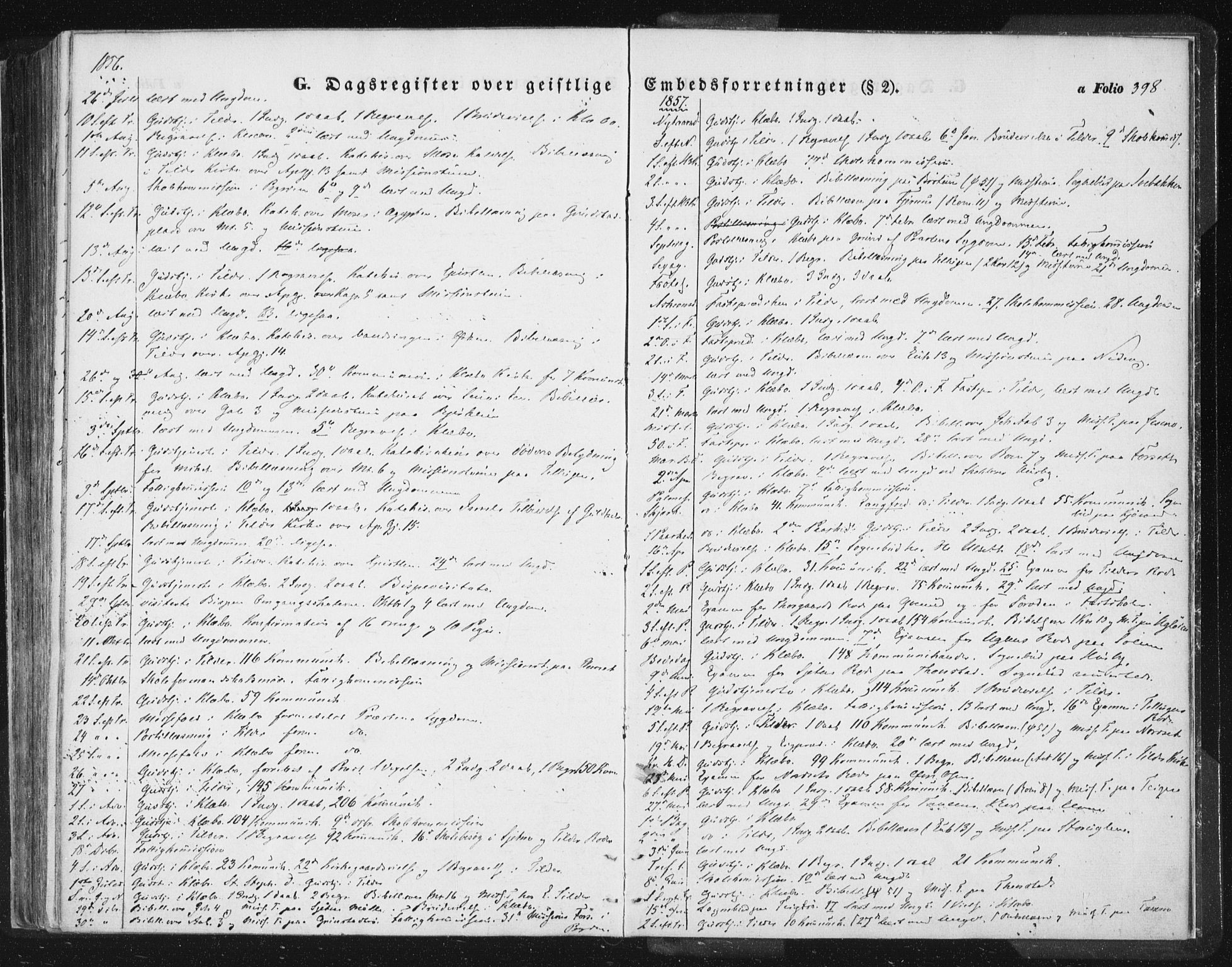 Ministerialprotokoller, klokkerbøker og fødselsregistre - Sør-Trøndelag, SAT/A-1456/618/L0441: Parish register (official) no. 618A05, 1843-1862, p. 398