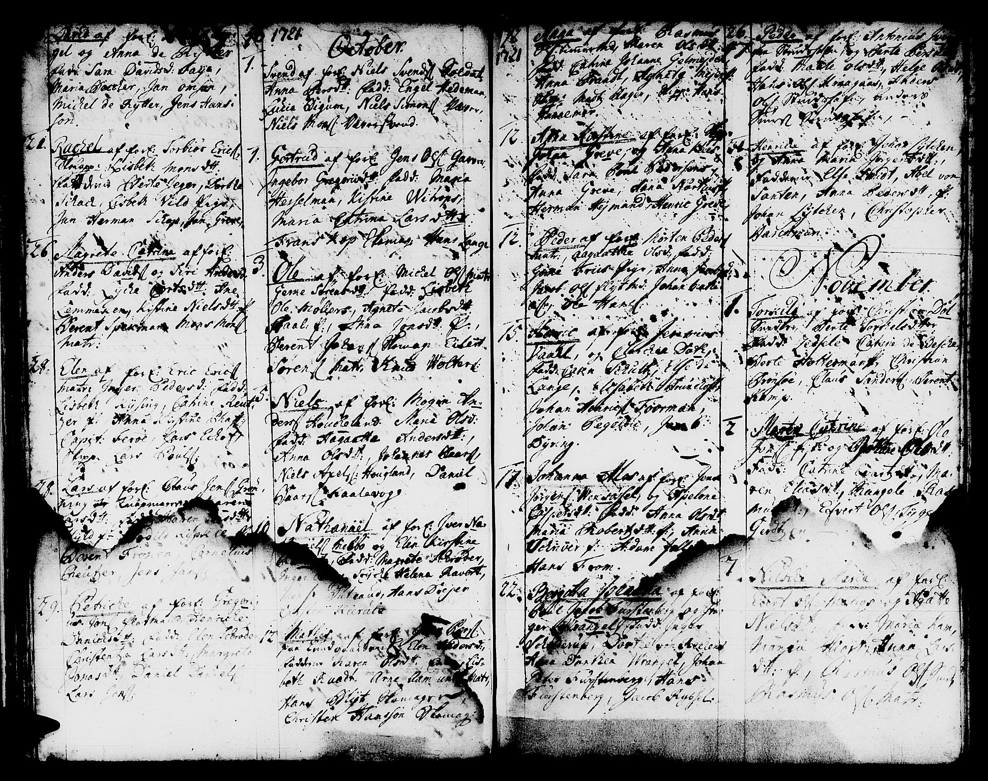 Domkirken sokneprestembete, SAB/A-74801/H/Haa/L0001: Parish register (official) no. A 1, 1719-1732, p. 46-47