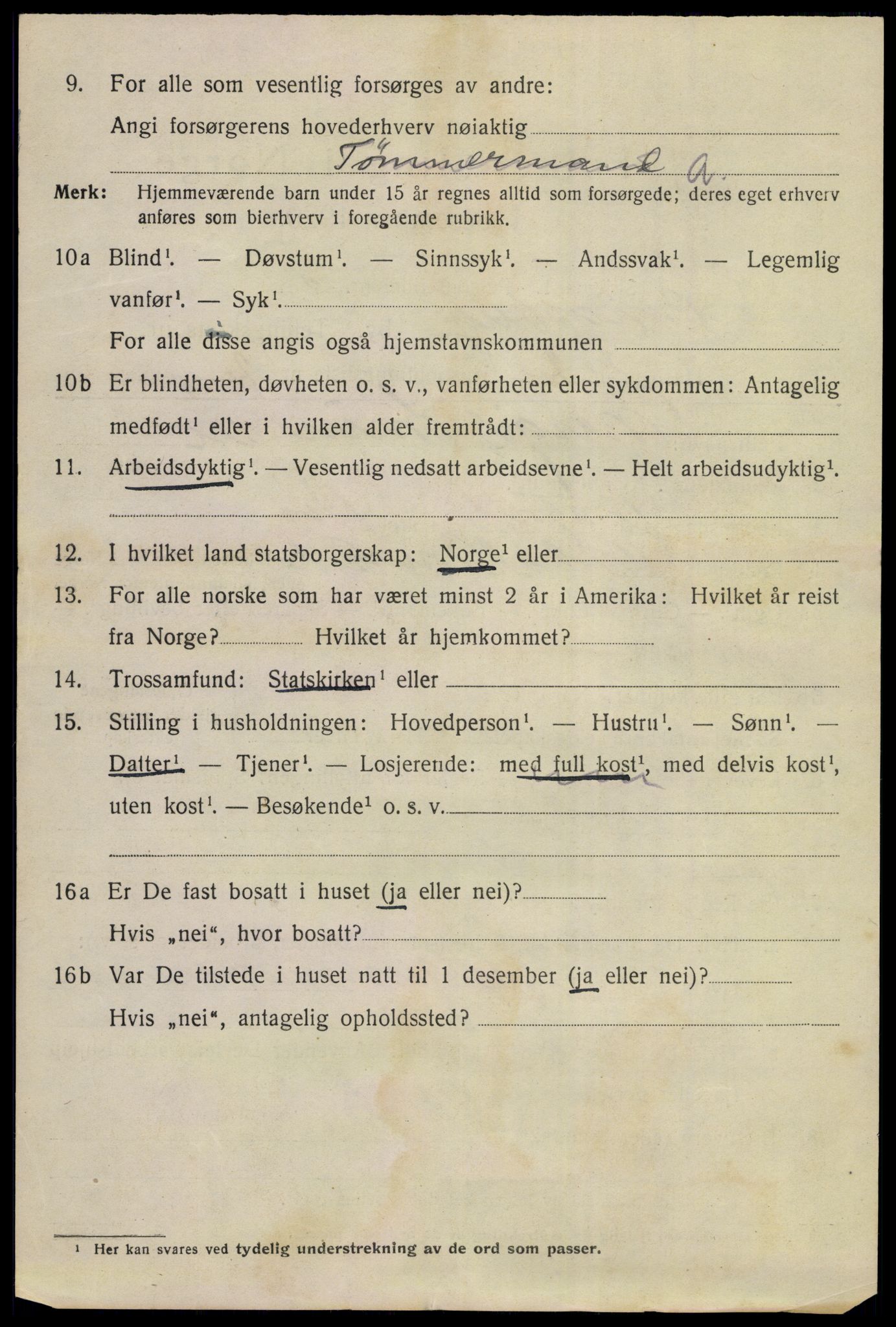 SAKO, 1920 census for Kongsberg, 1920, p. 6785