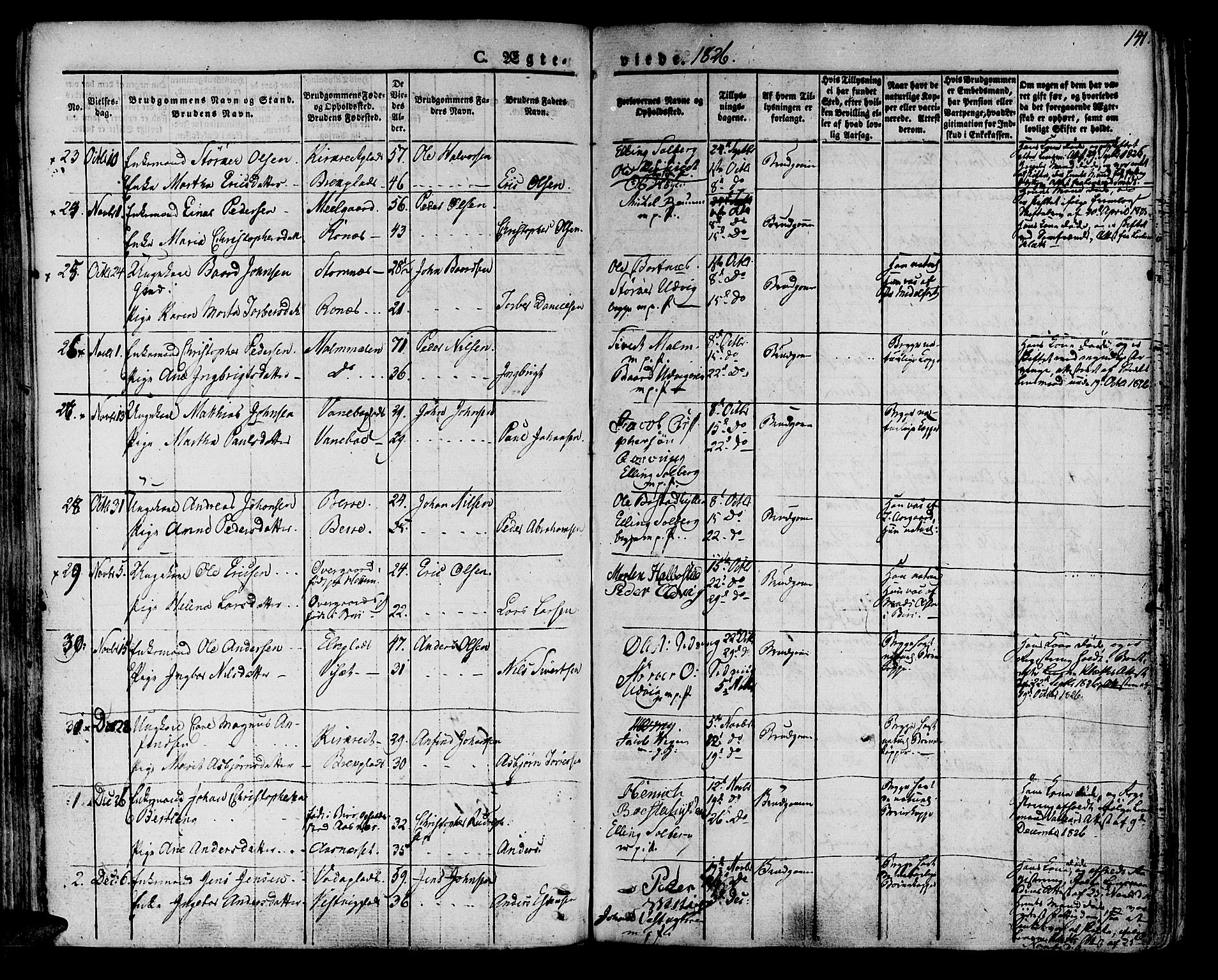 Ministerialprotokoller, klokkerbøker og fødselsregistre - Nord-Trøndelag, SAT/A-1458/741/L0390: Parish register (official) no. 741A04, 1822-1836, p. 141