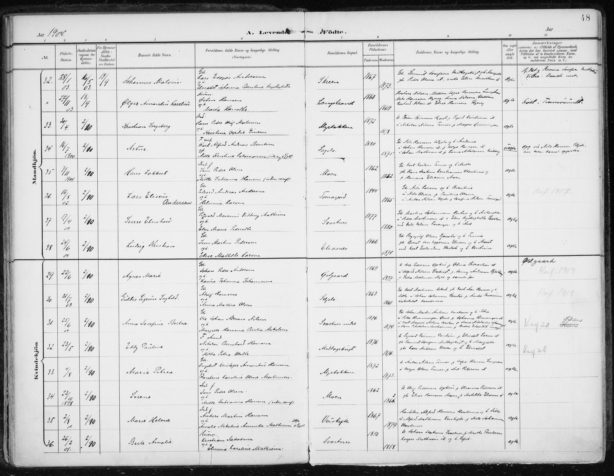 Balsfjord sokneprestembete, AV/SATØ-S-1303/G/Ga/L0006kirke: Parish register (official) no. 6, 1897-1909, p. 48