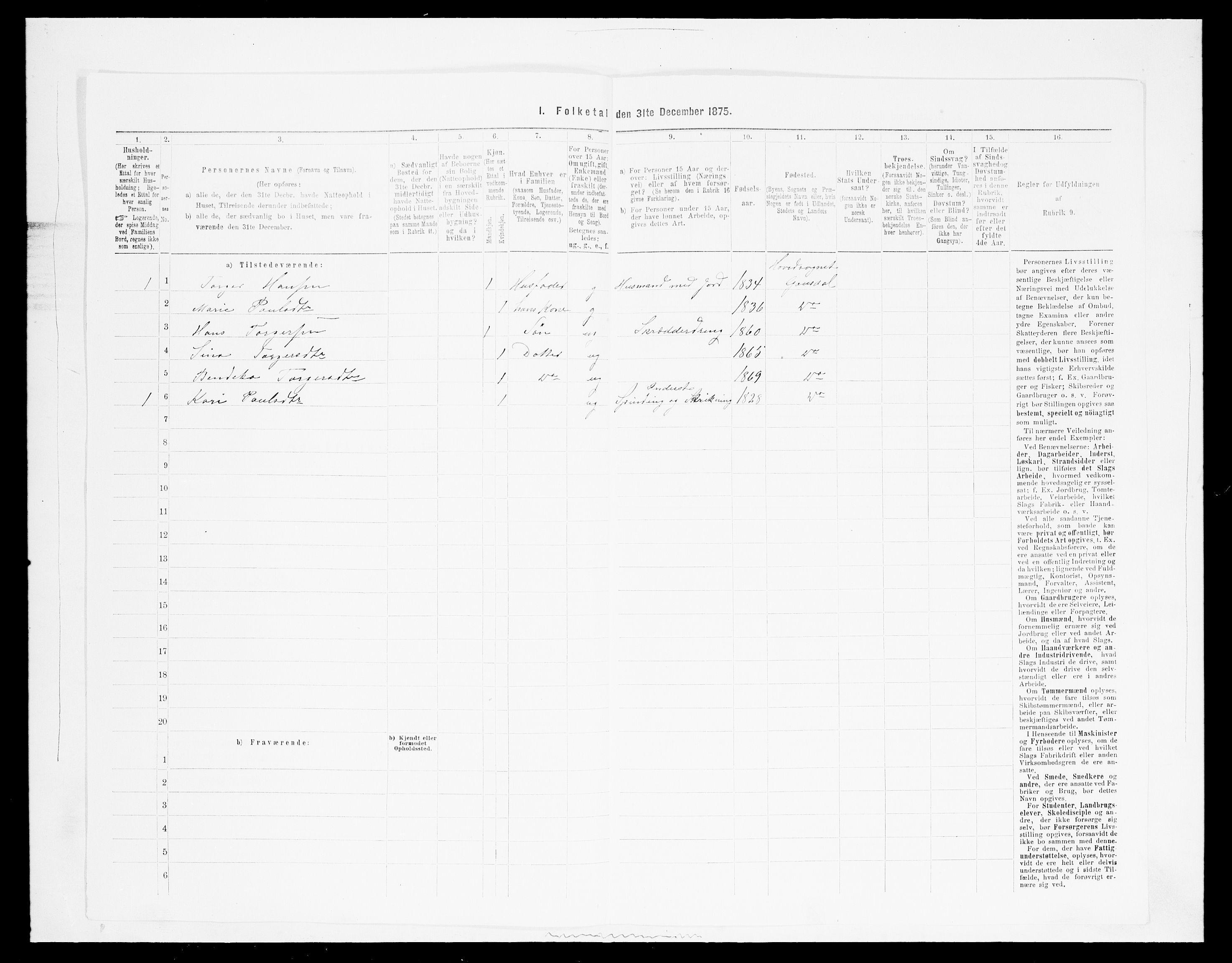 SAH, 1875 census for 0522P Gausdal, 1875, p. 445