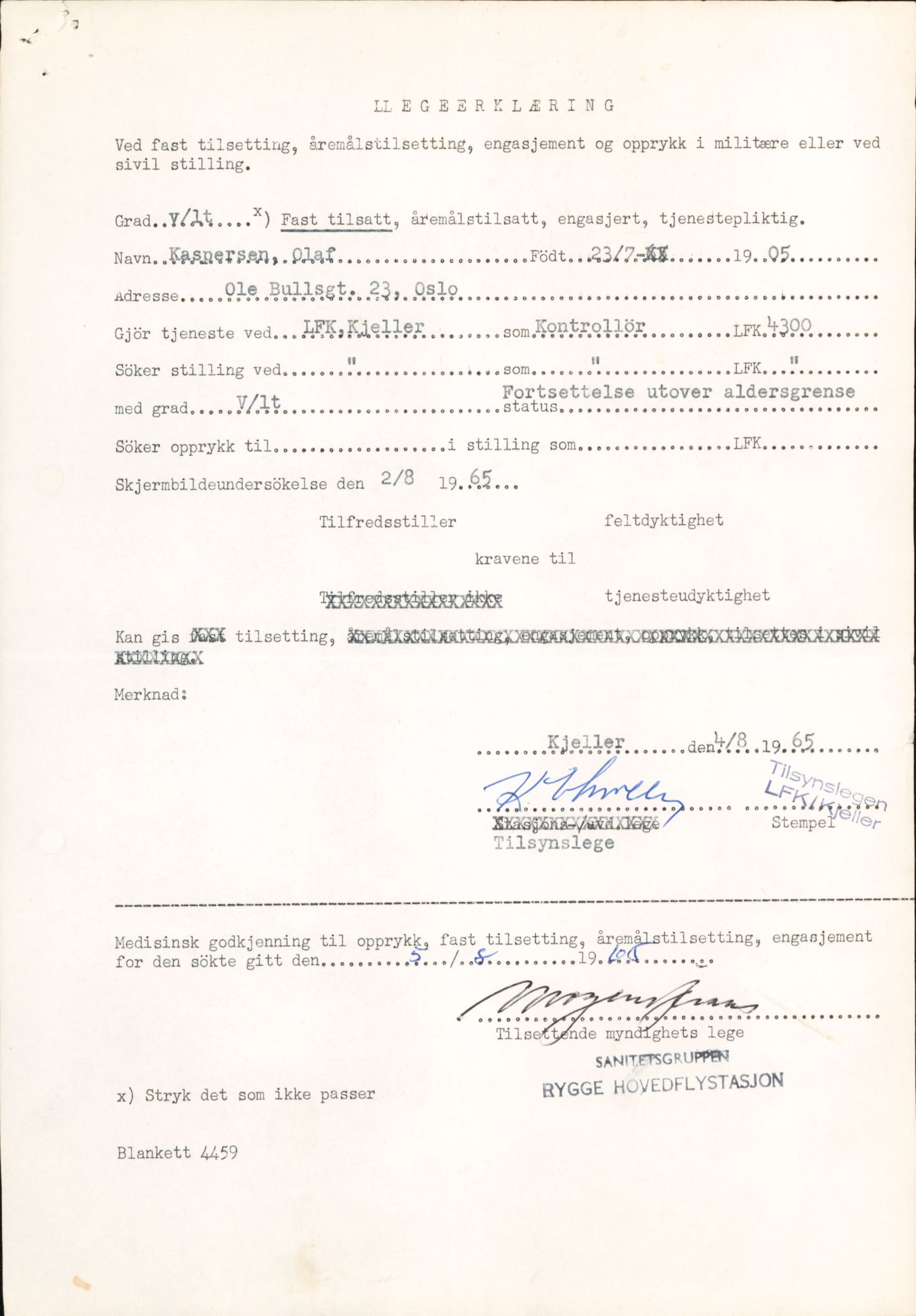 Forsvaret, Forsvarets overkommando/Luftforsvarsstaben, AV/RA-RAFA-4079/P/Pa/L0013: Personellmapper, 1905, p. 312