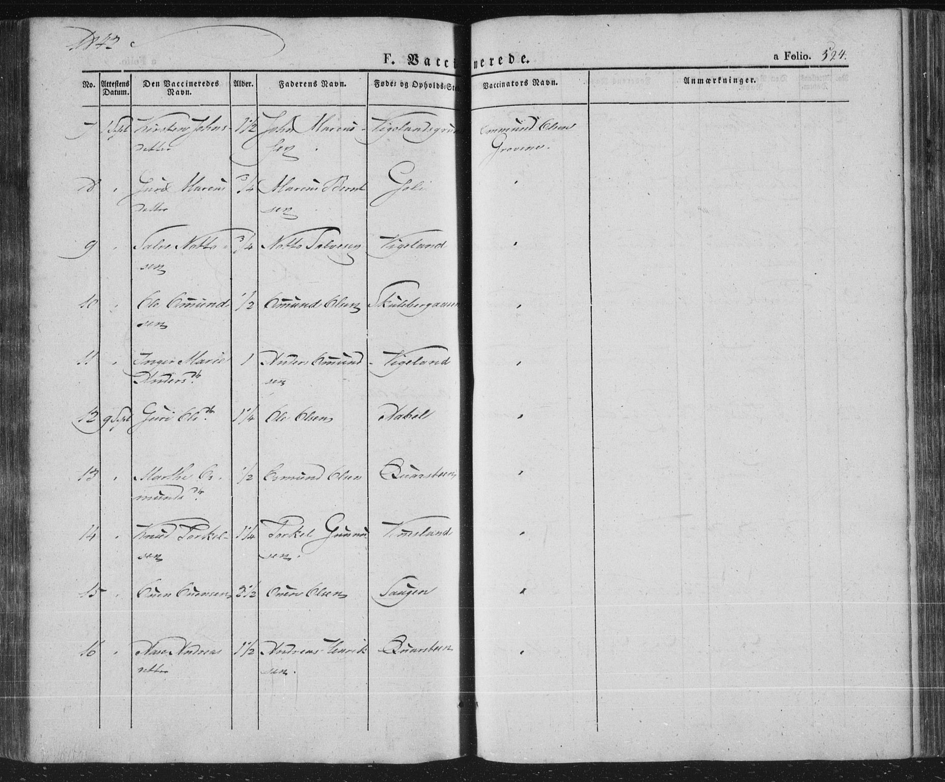 Vennesla sokneprestkontor, AV/SAK-1111-0045/Fa/Fac/L0004: Parish register (official) no. A 4, 1834-1855, p. 524