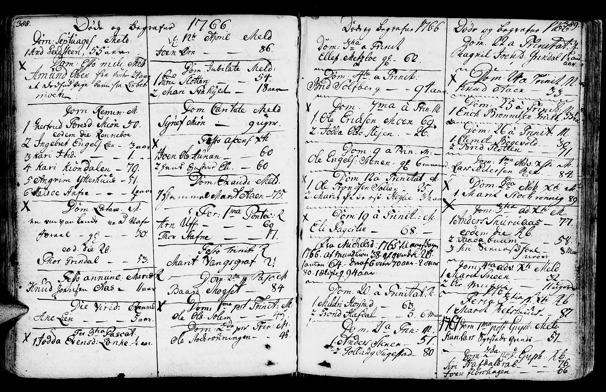 Ministerialprotokoller, klokkerbøker og fødselsregistre - Sør-Trøndelag, SAT/A-1456/672/L0851: Parish register (official) no. 672A04, 1751-1775, p. 388-389