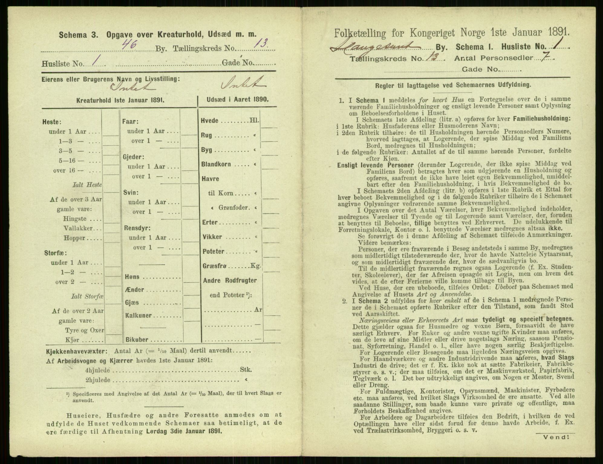 RA, 1891 census for 1106 Haugesund, 1891, p. 840