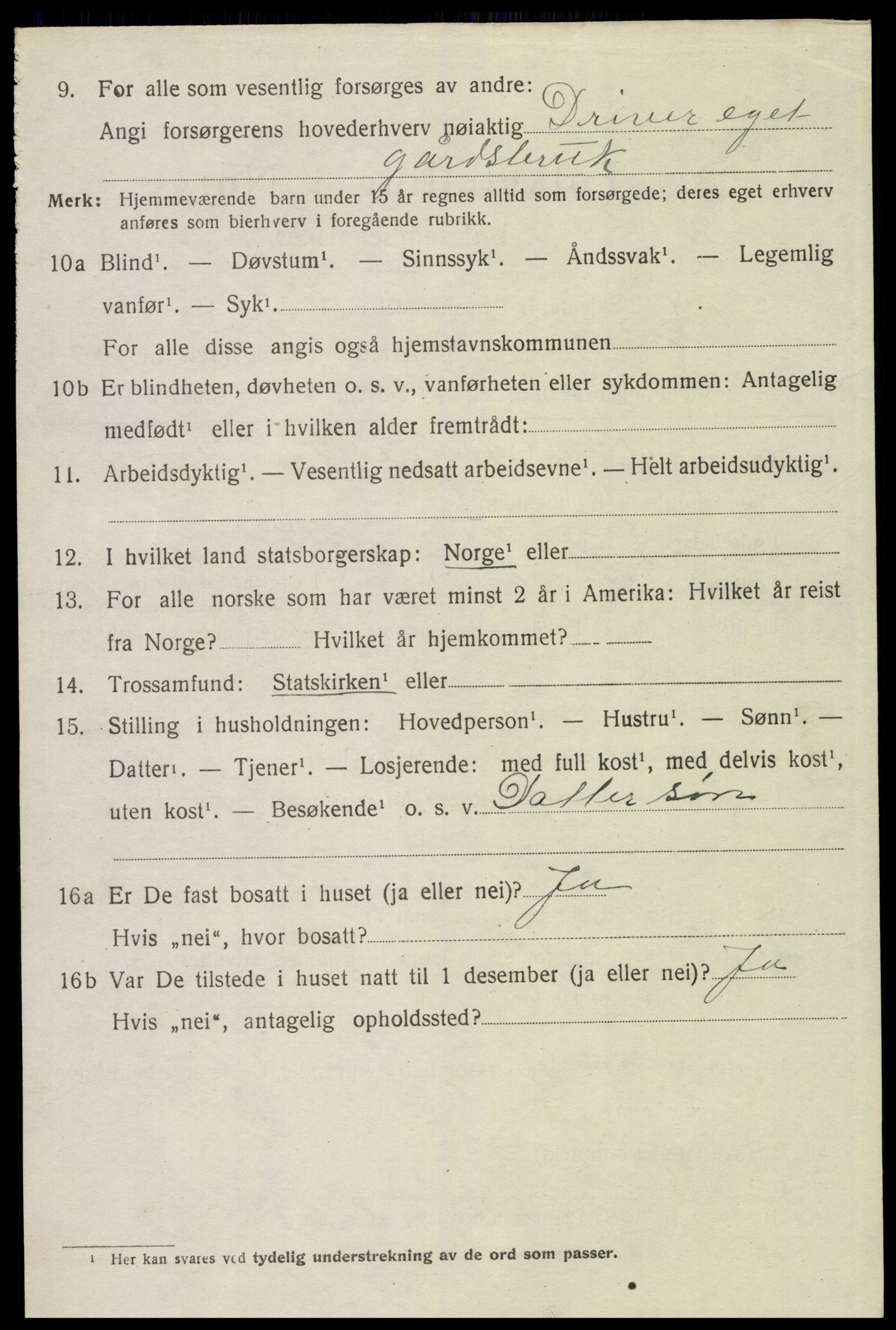 SAH, 1920 census for Trysil, 1920, p. 13770