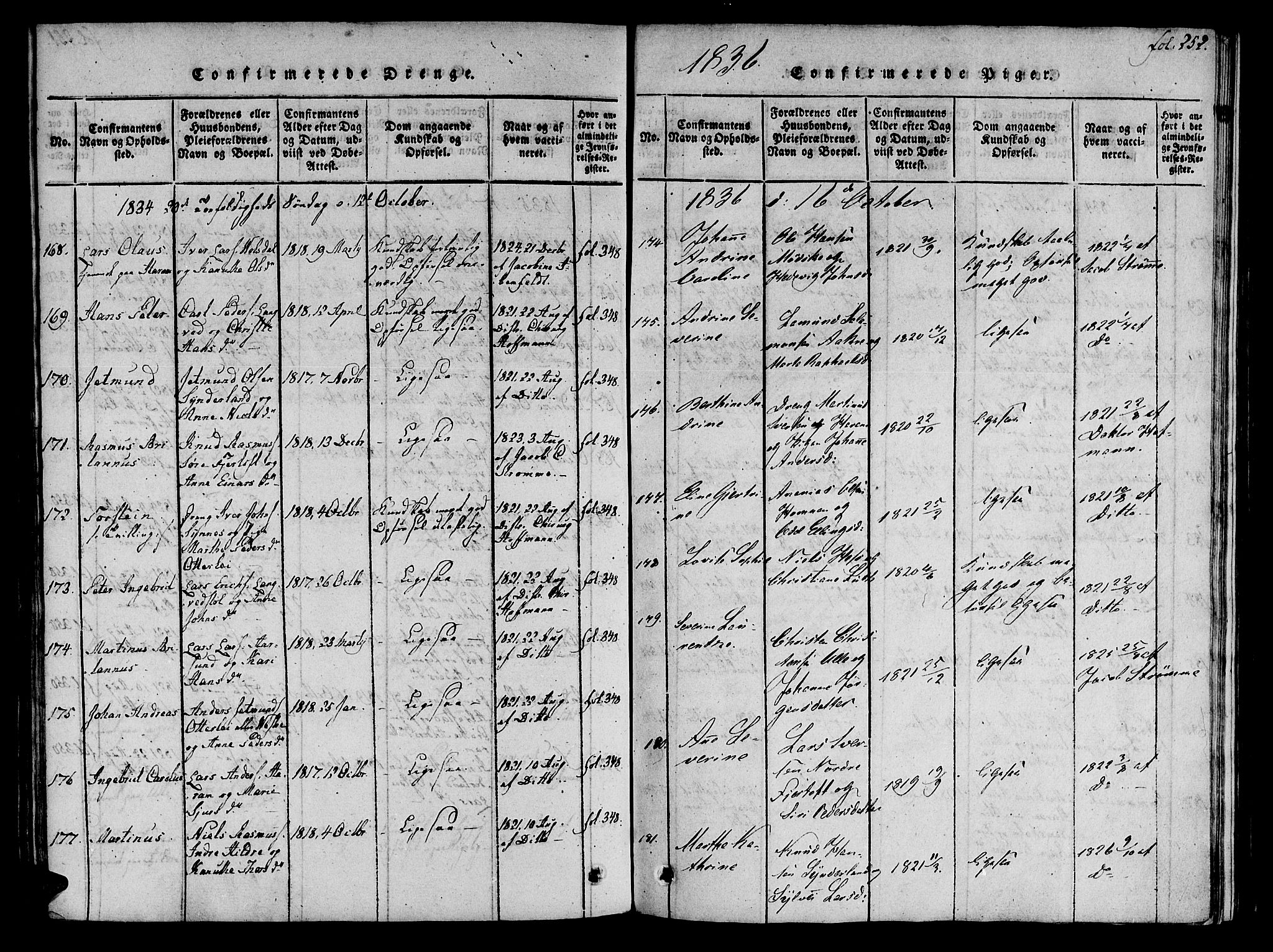 Ministerialprotokoller, klokkerbøker og fødselsregistre - Møre og Romsdal, SAT/A-1454/536/L0495: Parish register (official) no. 536A04, 1818-1847, p. 252