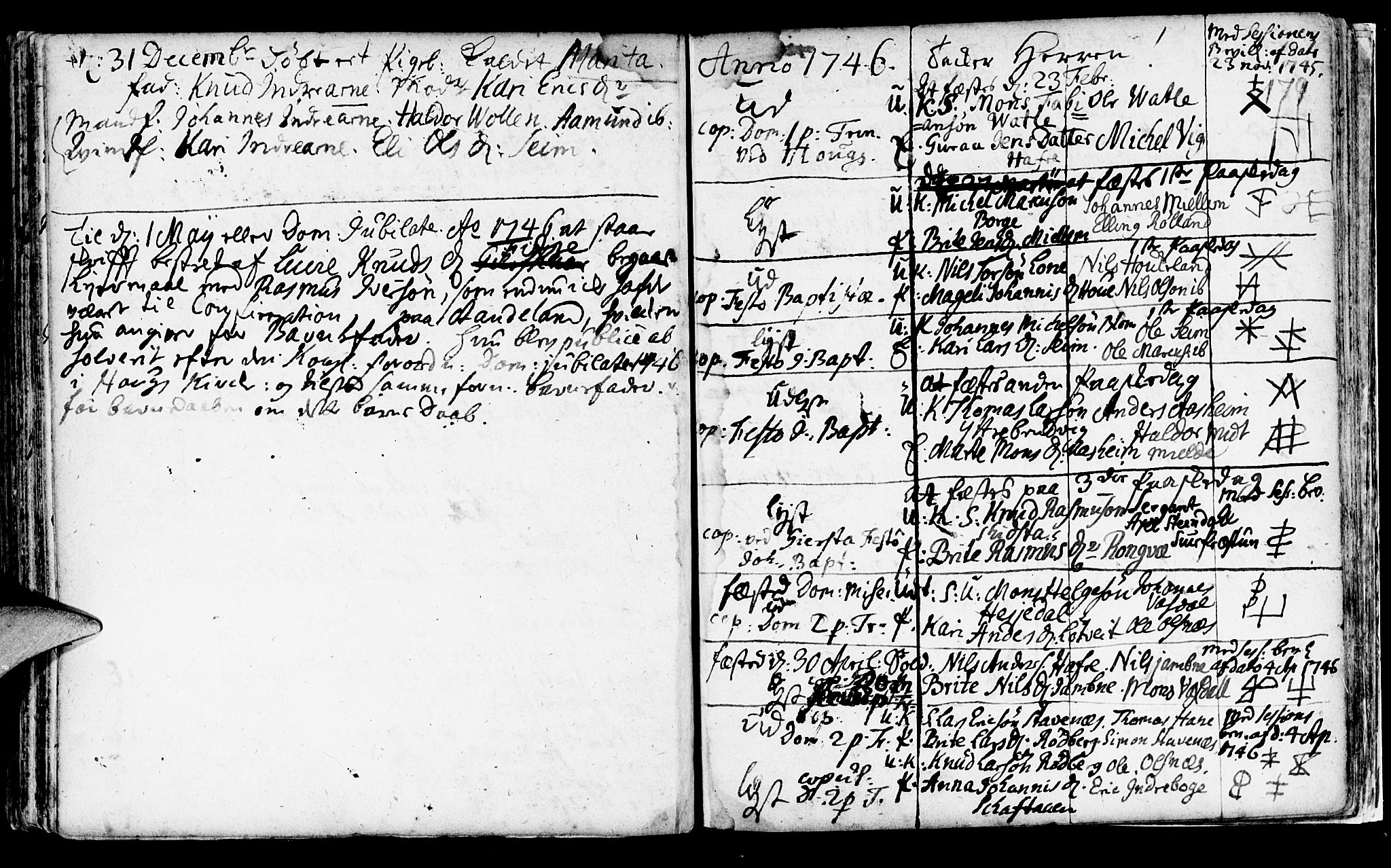 Haus sokneprestembete, AV/SAB-A-75601/H/Haa: Parish register (official) no. A 5, 1733-1747, p. 179