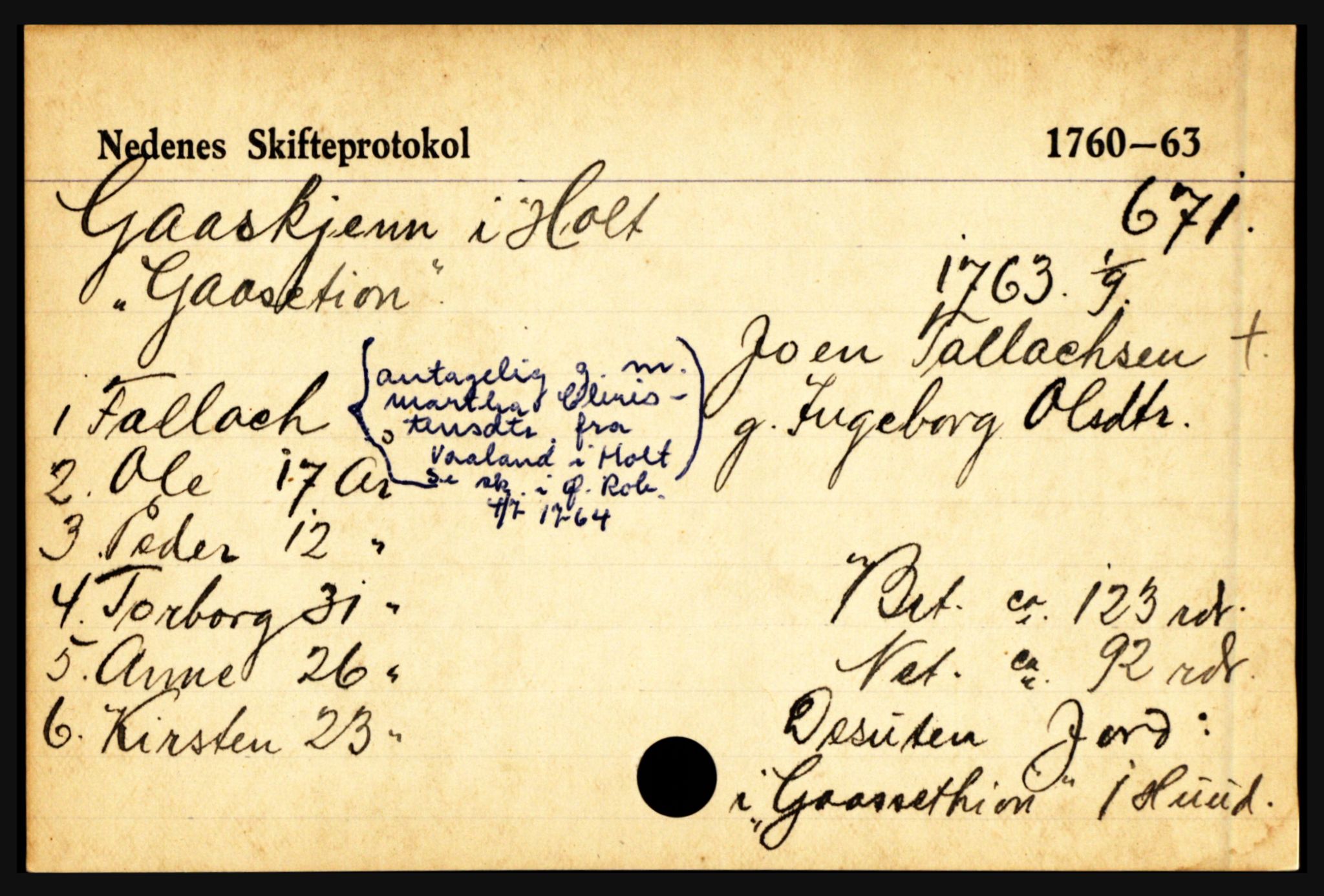 Nedenes sorenskriveri før 1824, AV/SAK-1221-0007/H, p. 10629