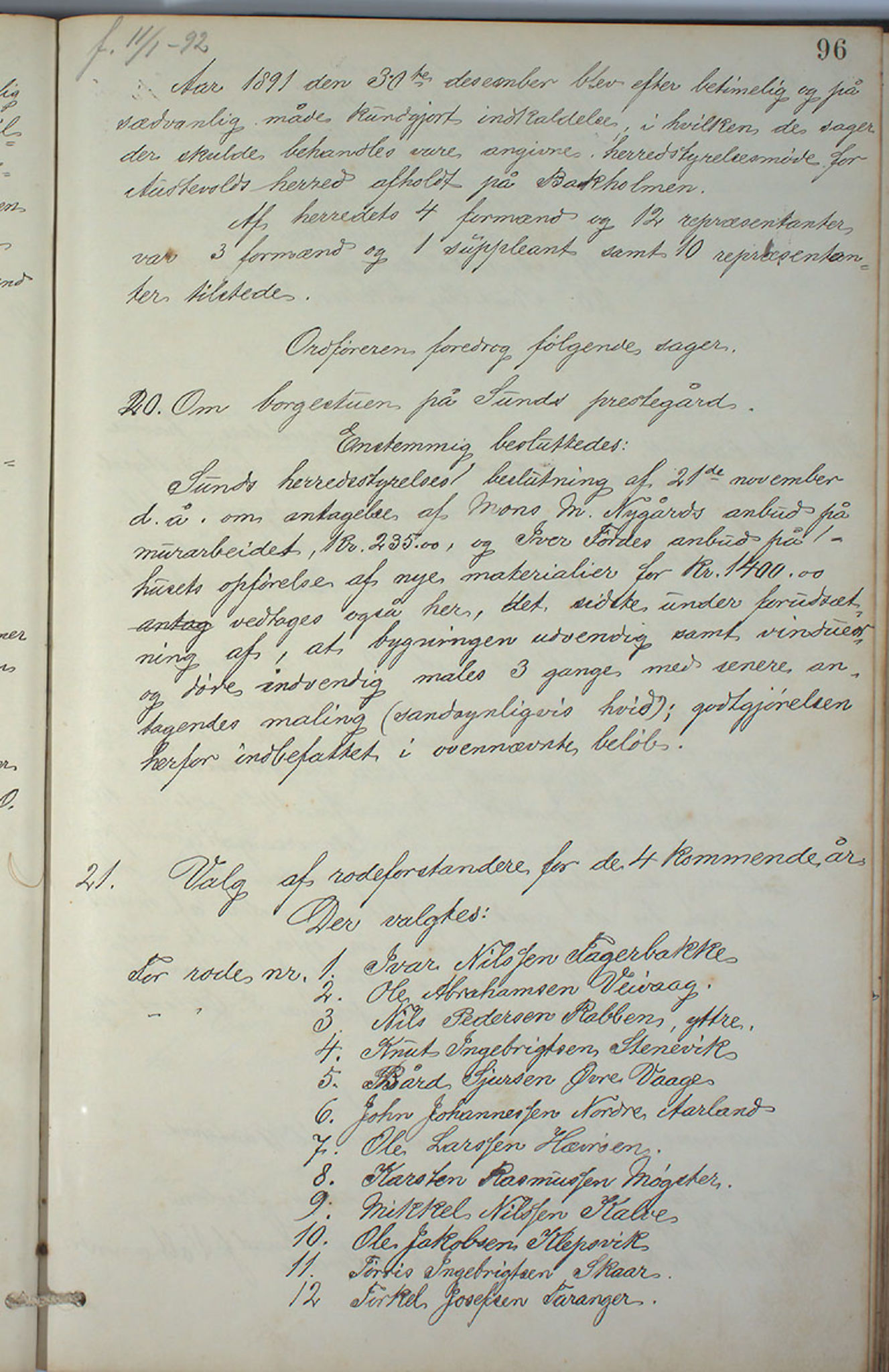 Austevoll kommune. Formannskapet, IKAH/1244-021/A/Aa/L0001: Forhandlingsprotokoll for heradstyret, 1886-1900, p. 194