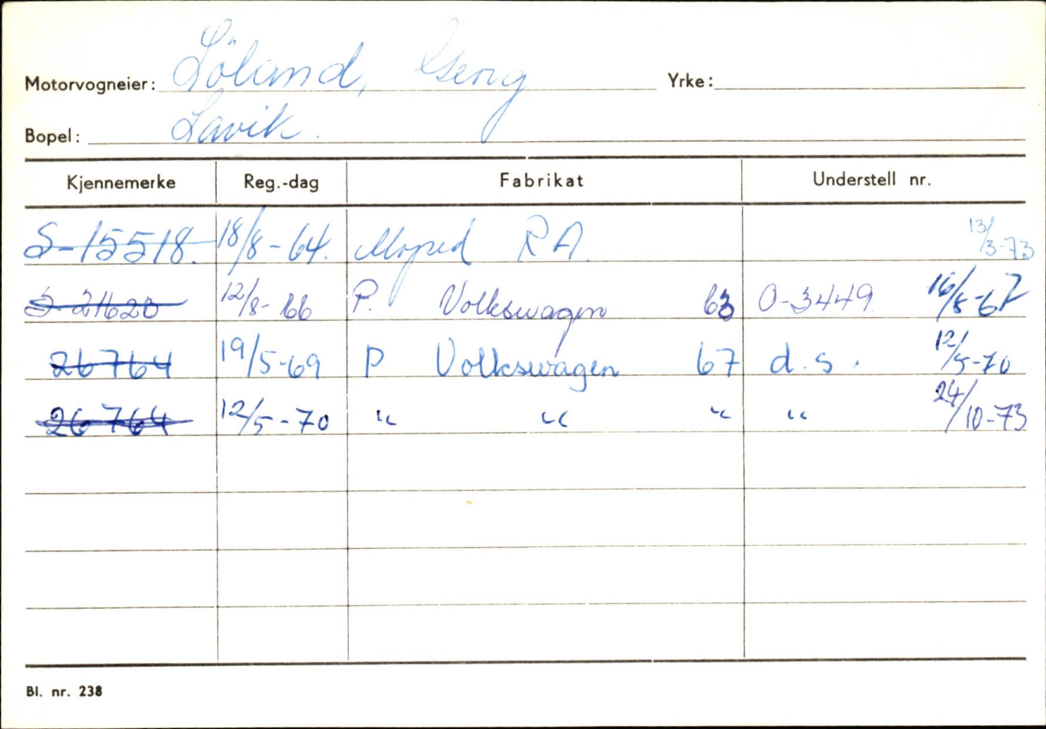 Statens vegvesen, Sogn og Fjordane vegkontor, AV/SAB-A-5301/4/F/L0130: Eigarregister Eid T-Å. Høyanger A-O, 1945-1975, p. 2046