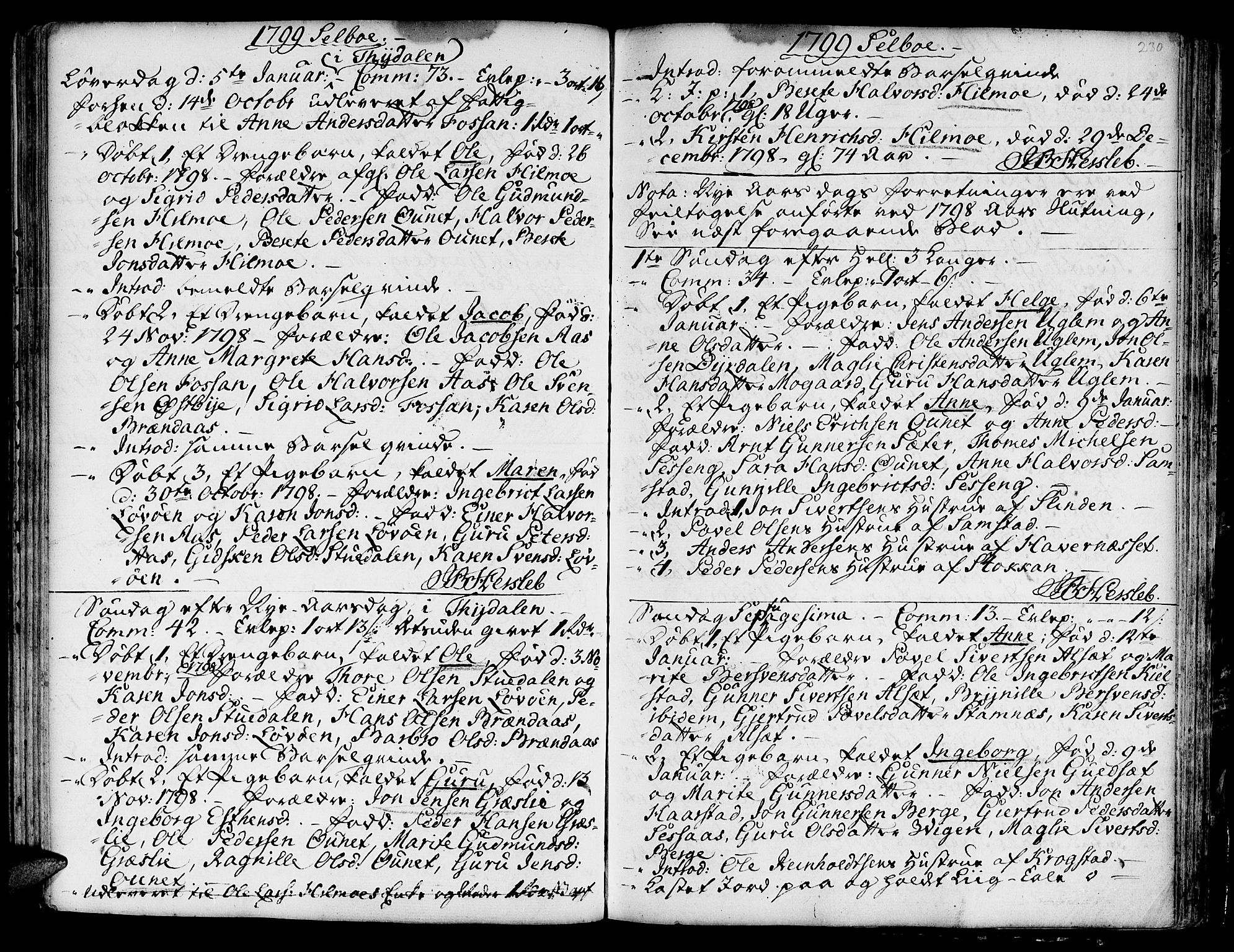 Ministerialprotokoller, klokkerbøker og fødselsregistre - Sør-Trøndelag, SAT/A-1456/695/L1138: Parish register (official) no. 695A02 /1, 1757-1801, p. 230