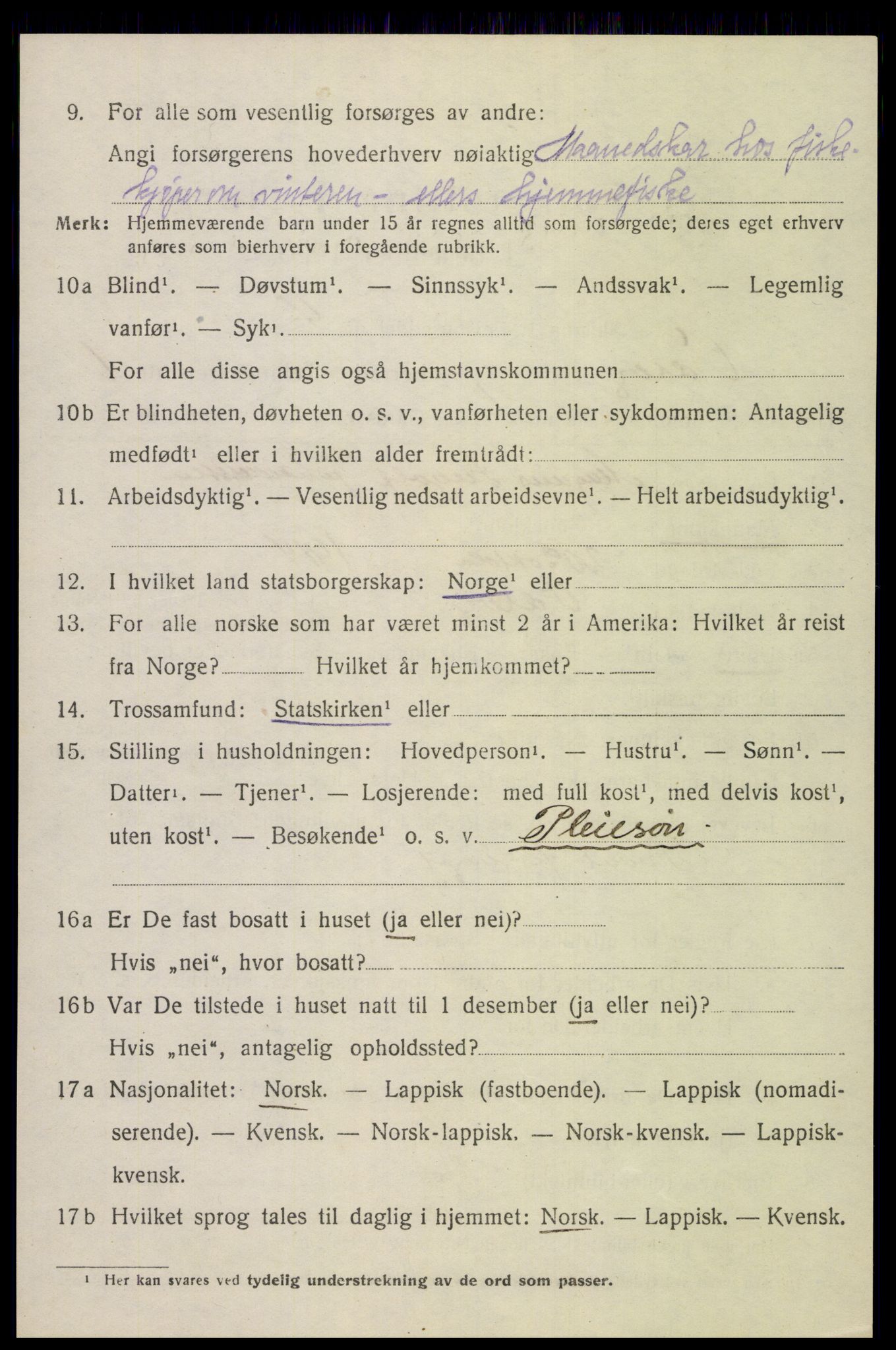 SAT, 1920 census for Værøy, 1920, p. 686