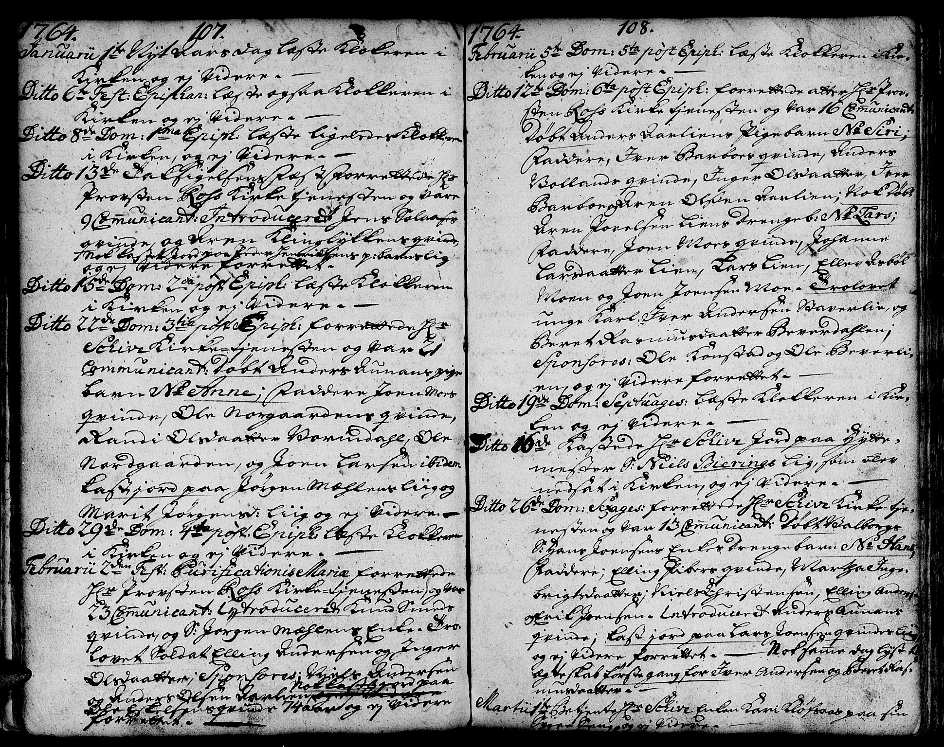 Ministerialprotokoller, klokkerbøker og fødselsregistre - Sør-Trøndelag, SAT/A-1456/671/L0840: Parish register (official) no. 671A02, 1756-1794, p. 107-108