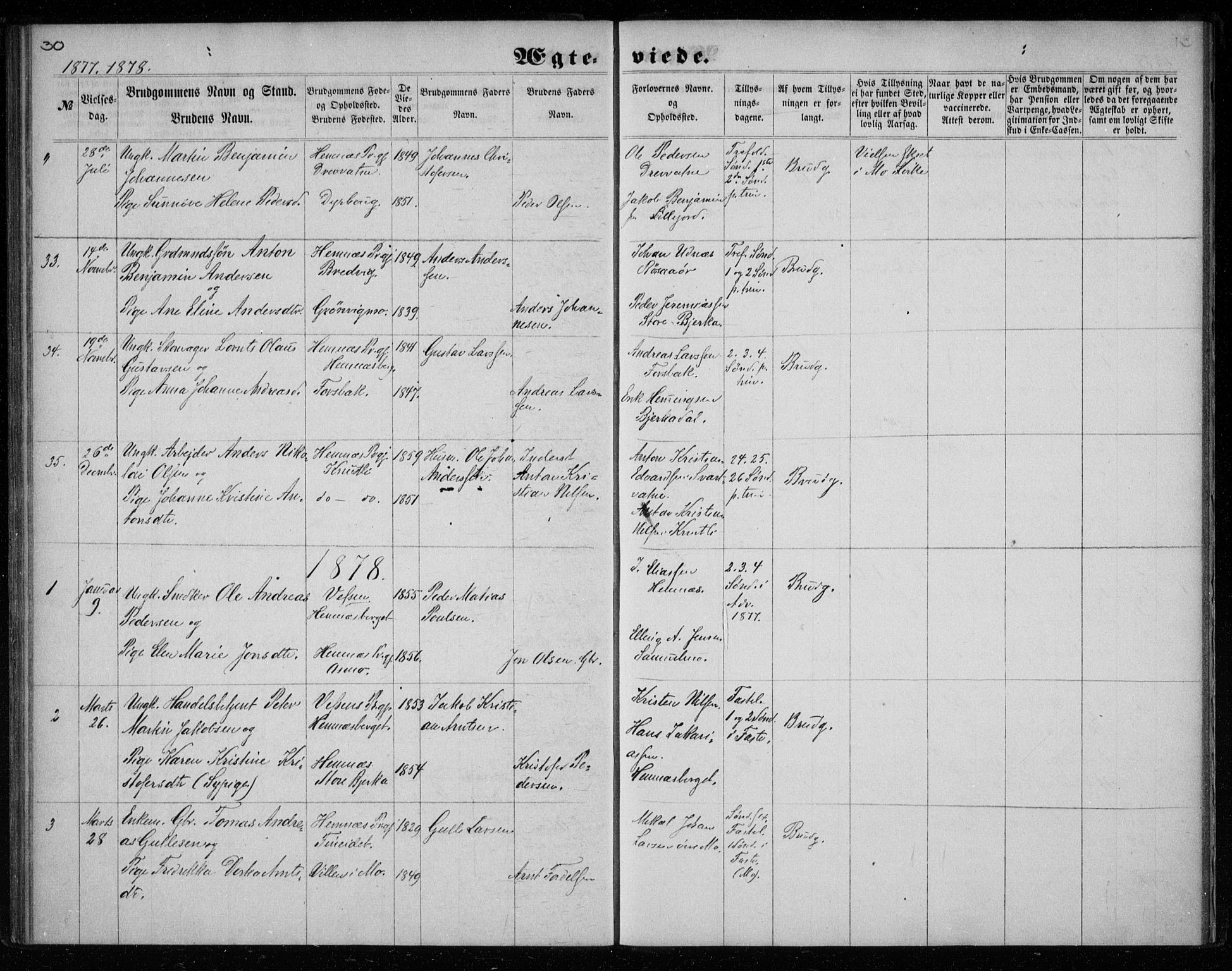 Ministerialprotokoller, klokkerbøker og fødselsregistre - Nordland, AV/SAT-A-1459/825/L0358: Parish register (official) no. 825A12, 1863-1878, p. 30