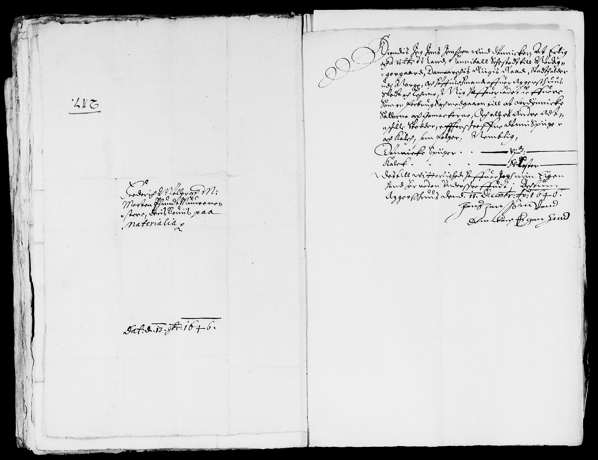 Rentekammeret inntil 1814, Reviderte regnskaper, Lensregnskaper, AV/RA-EA-5023/R/Rb/Rba/L0185: Akershus len, 1645-1646