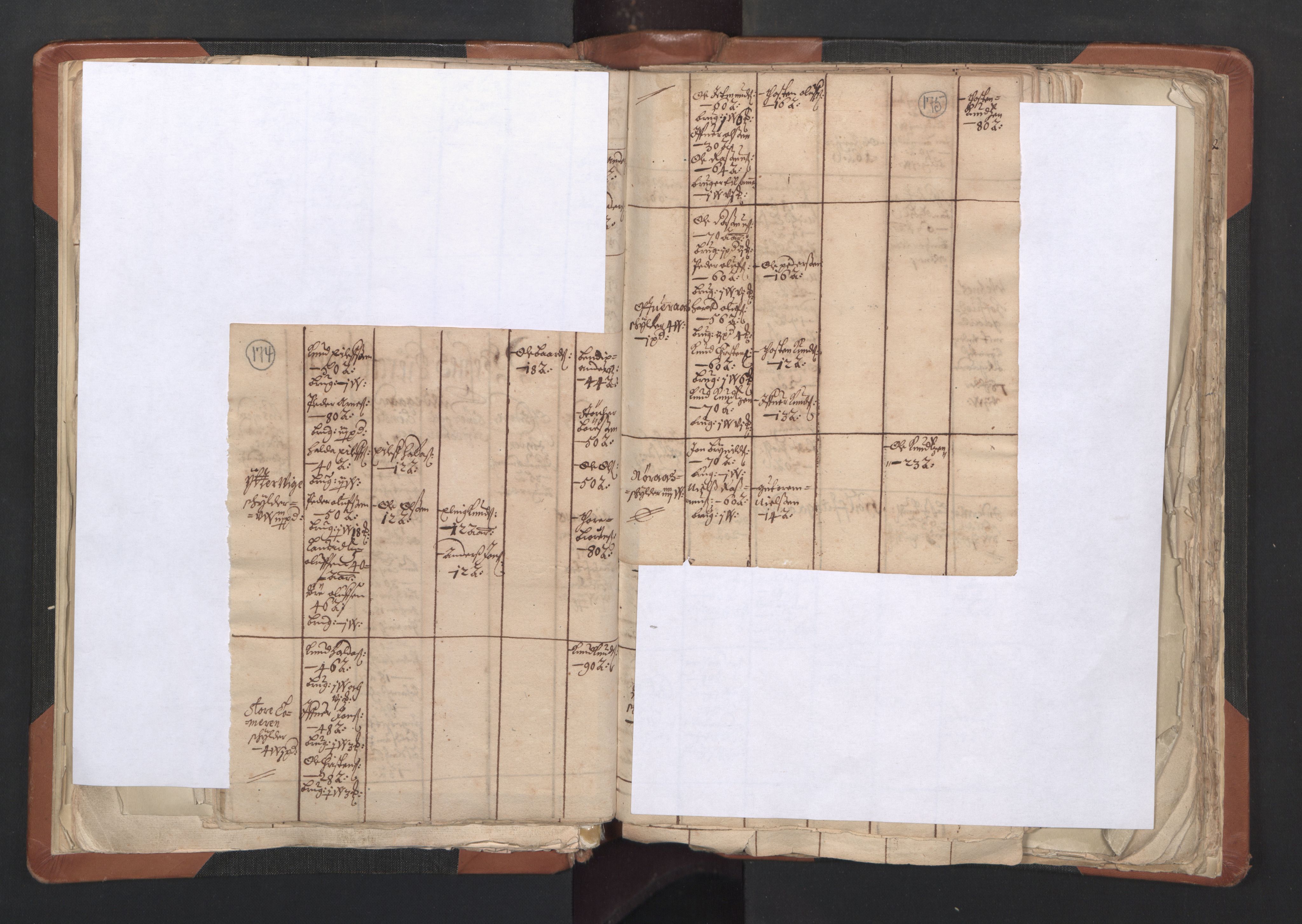 RA, Vicar's Census 1664-1666, no. 27: Romsdal deanery, 1664-1666, p. 174-175