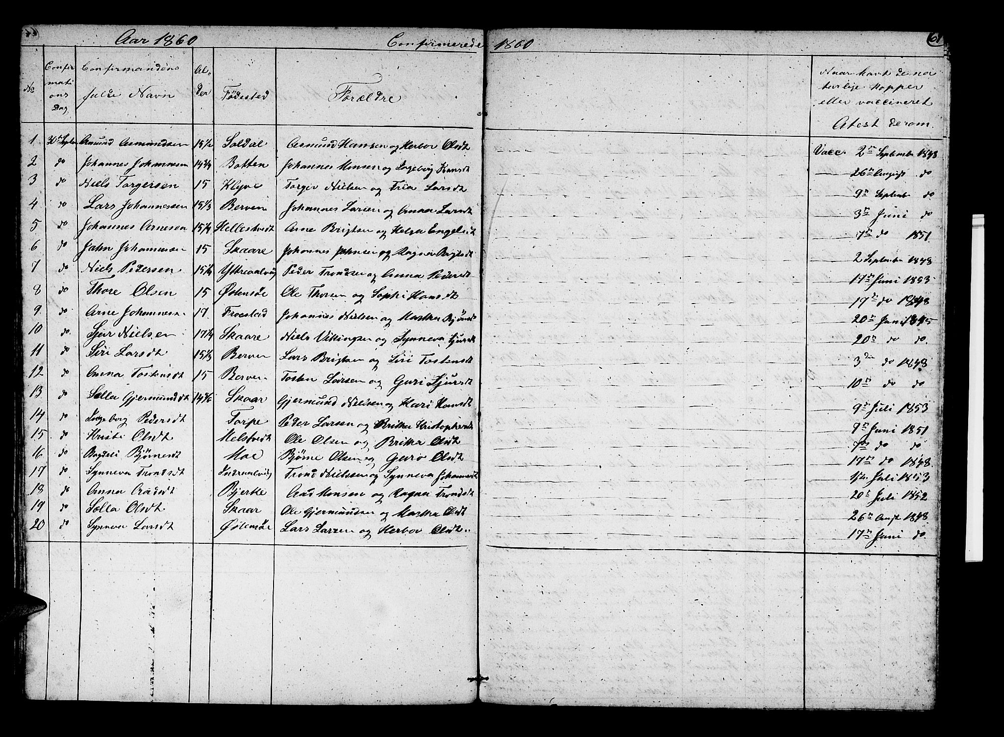 Kvam sokneprestembete, AV/SAB-A-76201/H/Hab: Parish register (copy) no. C 1, 1852-1862, p. 67