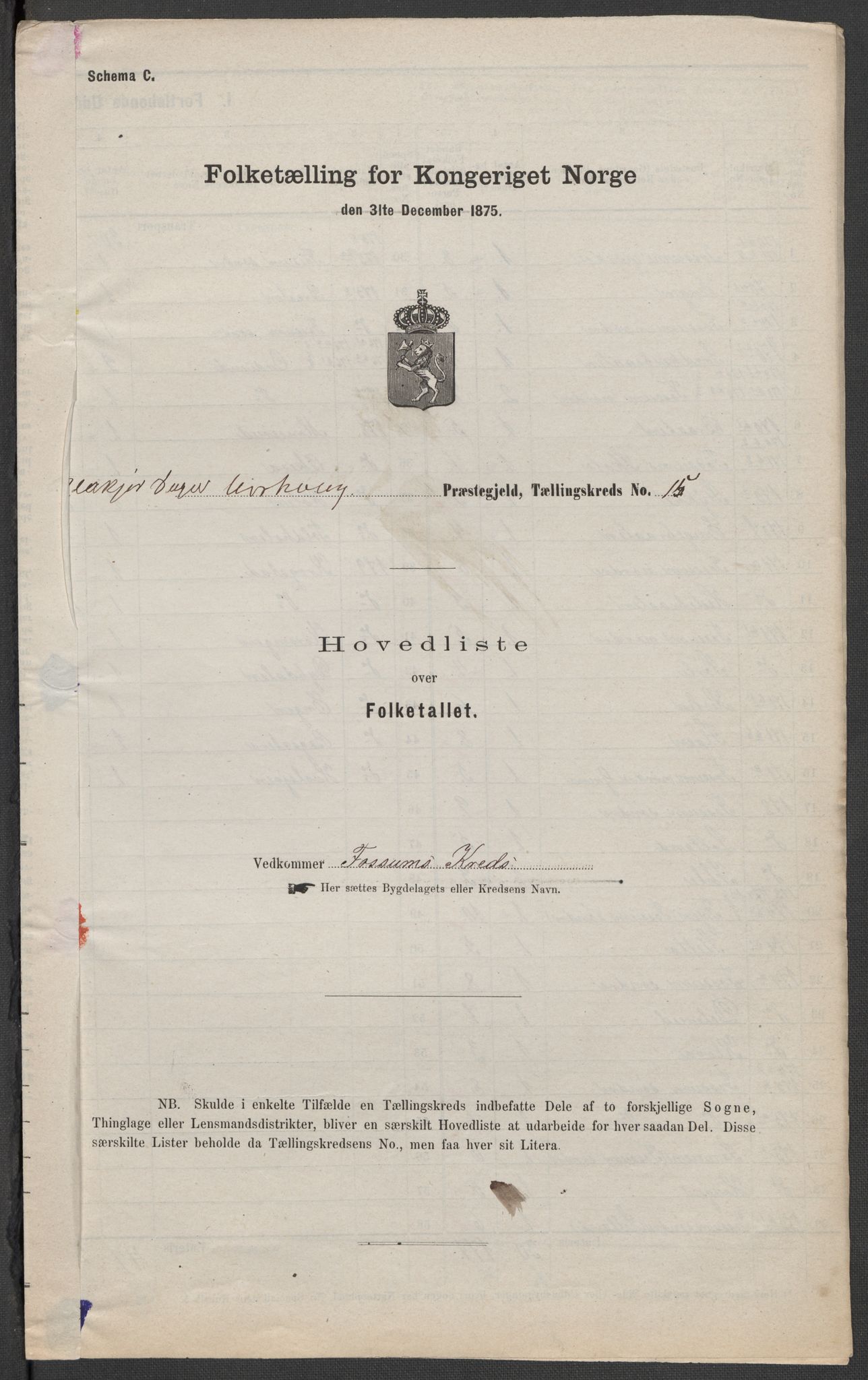 RA, 1875 census for 0224P Aurskog, 1875, p. 43