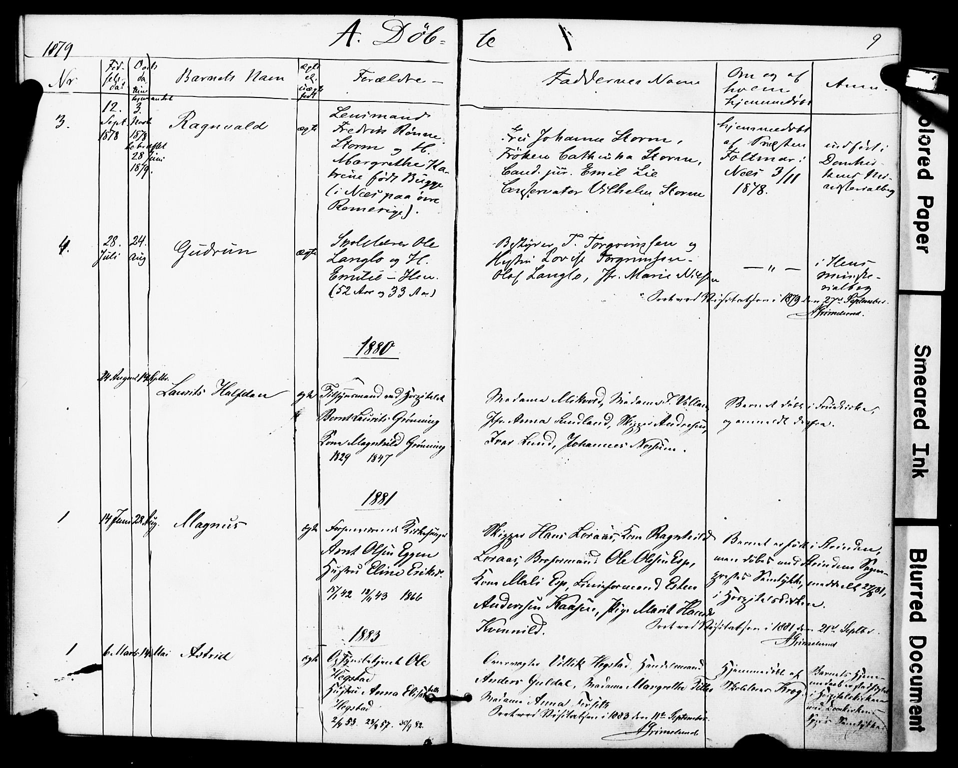 Ministerialprotokoller, klokkerbøker og fødselsregistre - Sør-Trøndelag, SAT/A-1456/623/L0469: Parish register (official) no. 623A03, 1868-1883, p. 9
