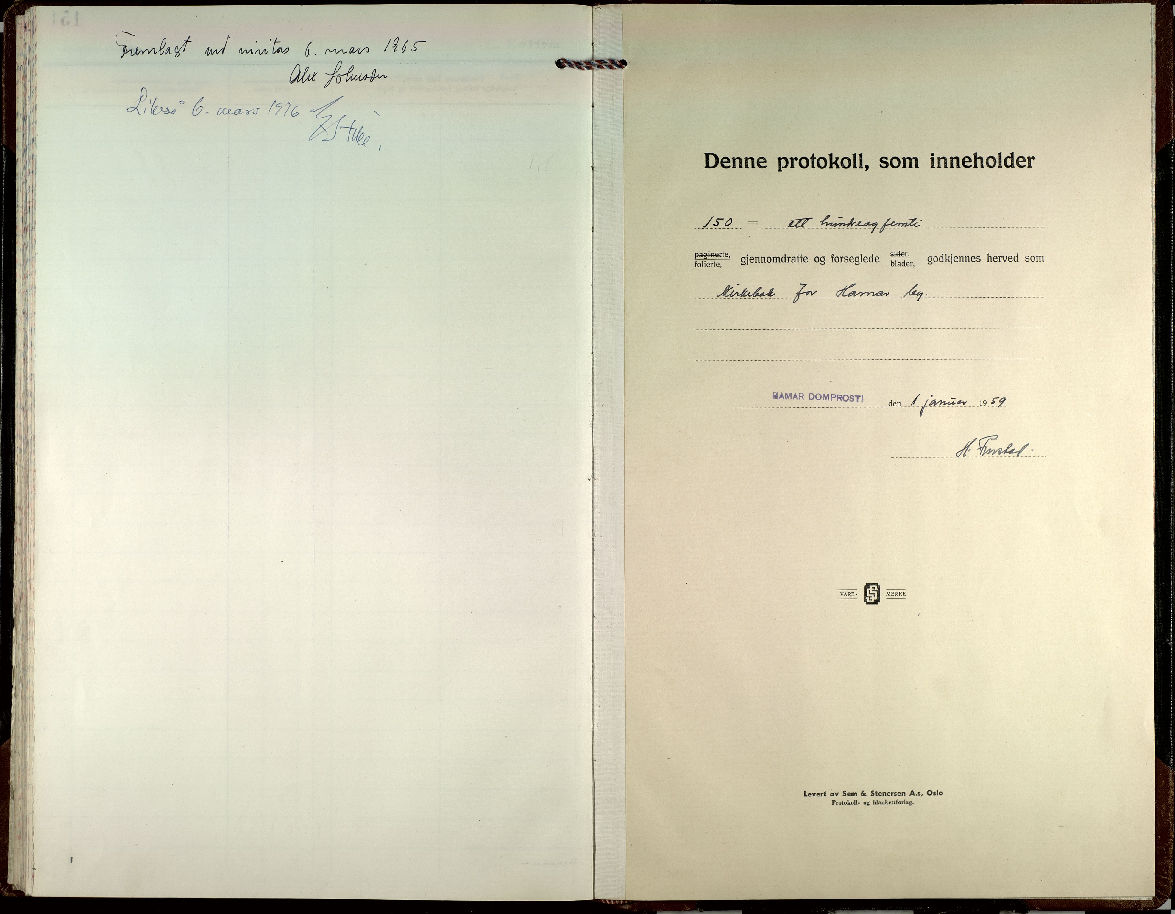 Hamar prestekontor, SAH/DOMPH-002/H/Ha/Haa/L0012: Parish register (official) no. 12, 1959-1973