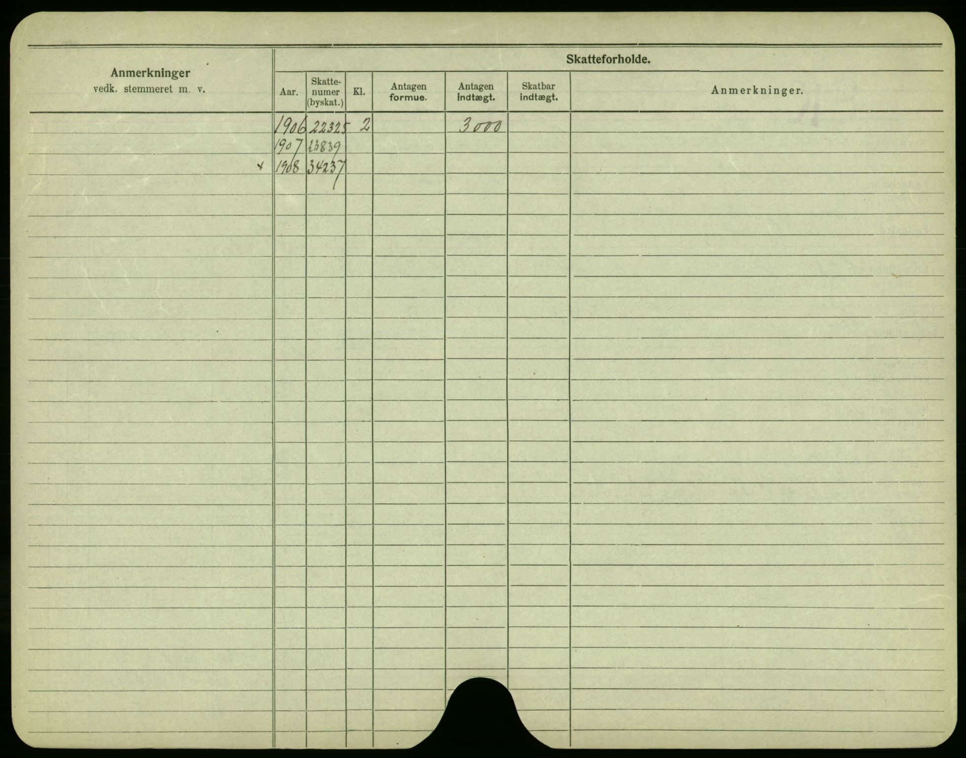 Oslo folkeregister, Registerkort, AV/SAO-A-11715/F/Fa/Fac/L0002: Menn, 1906-1914, p. 304b