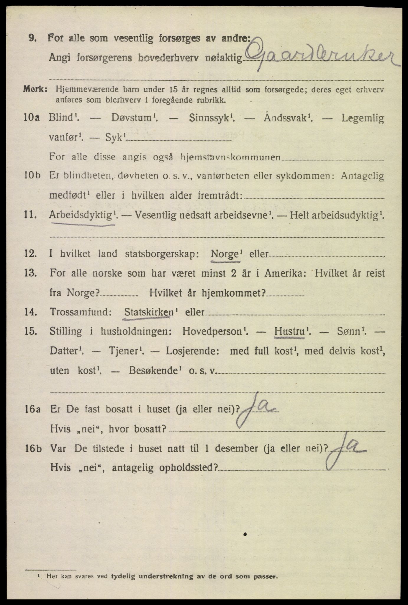 SAK, 1920 census for Feda, 1920, p. 936