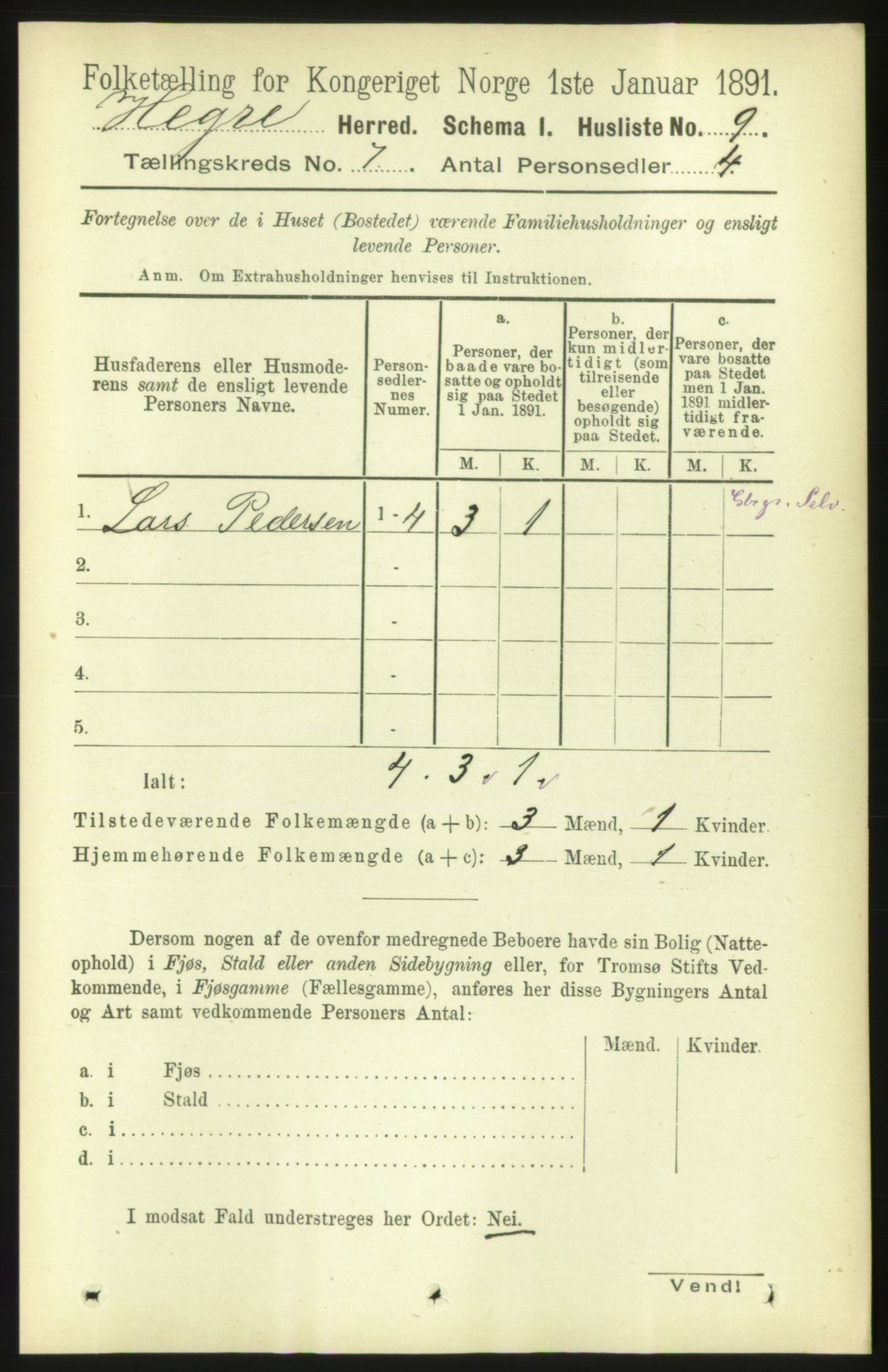 RA, 1891 census for 1712 Hegra, 1891, p. 2756