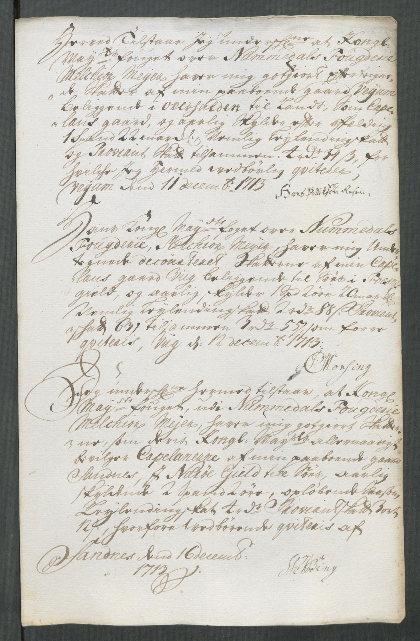 Rentekammeret inntil 1814, Reviderte regnskaper, Fogderegnskap, AV/RA-EA-4092/R64/L4434: Fogderegnskap Namdal, 1713, p. 210