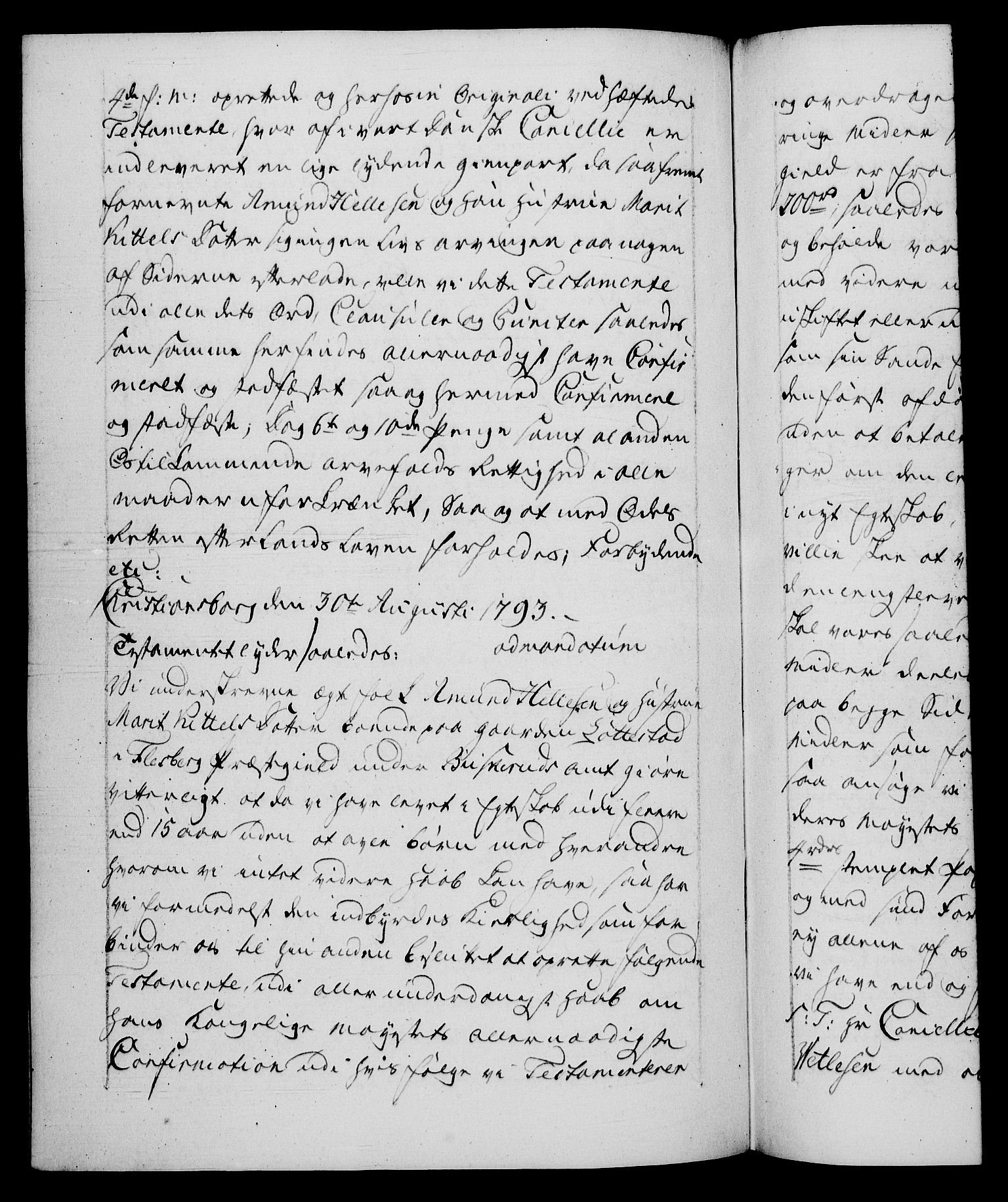 Danske Kanselli 1572-1799, AV/RA-EA-3023/F/Fc/Fca/Fcaa/L0054: Norske registre, 1792-1793, p. 854b