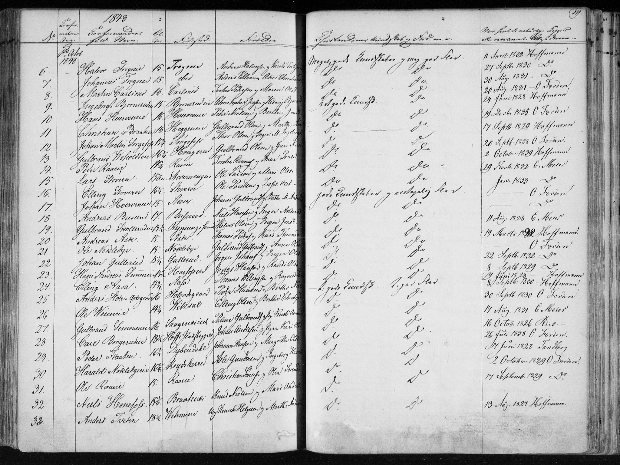 Norderhov kirkebøker, AV/SAKO-A-237/F/Fa/L0010: Parish register (official) no. 10, 1837-1847, p. 319