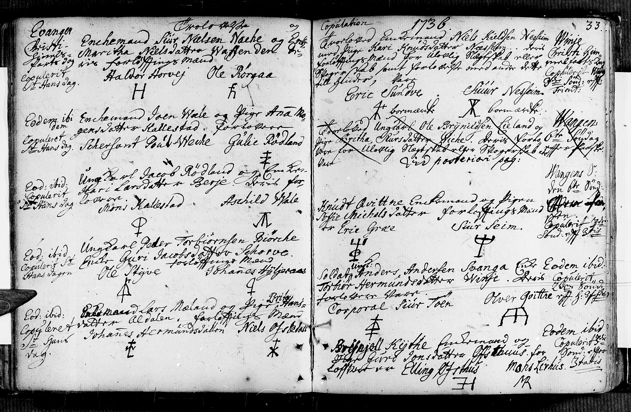 Voss sokneprestembete, AV/SAB-A-79001/H/Haa: Parish register (official) no. A 7, 1731-1773, p. 33