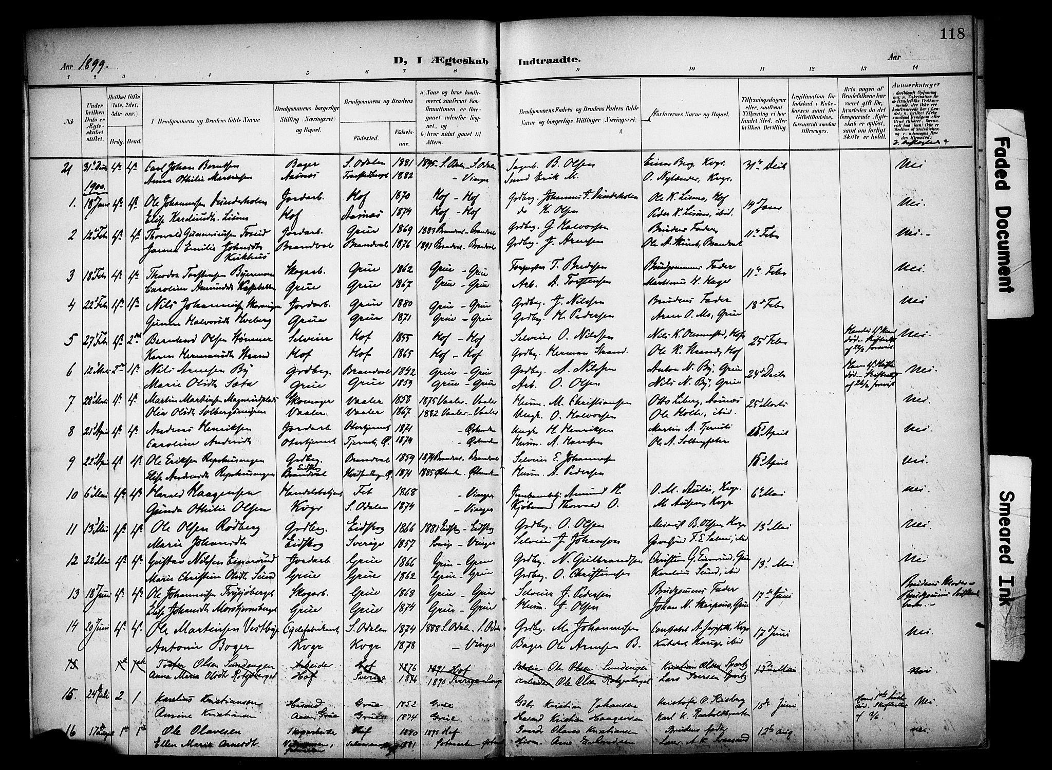 Vinger prestekontor, AV/SAH-PREST-024/H/Ha/Haa/L0016: Parish register (official) no. 16, 1898-1920, p. 118