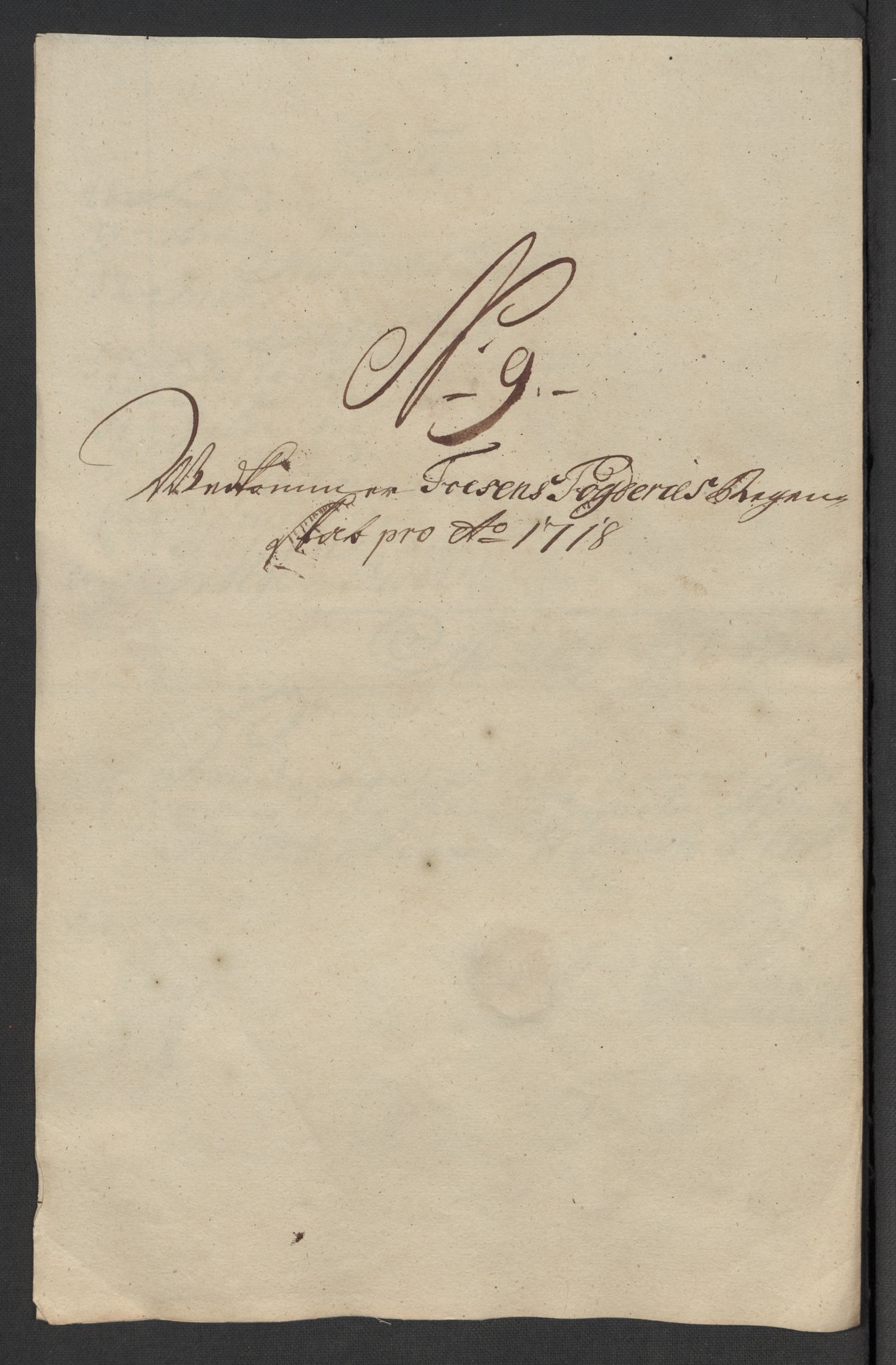 Rentekammeret inntil 1814, Reviderte regnskaper, Fogderegnskap, AV/RA-EA-4092/R57/L3866: Fogderegnskap Fosen, 1718, p. 104